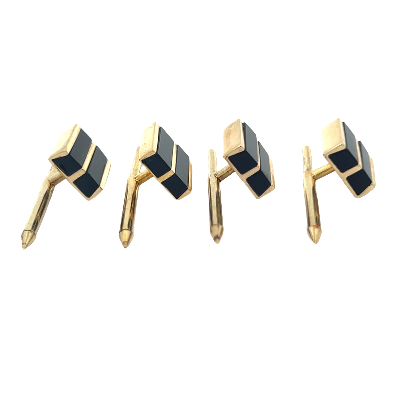 14K Mayor's Onyx Tuxedo Shirt Studs