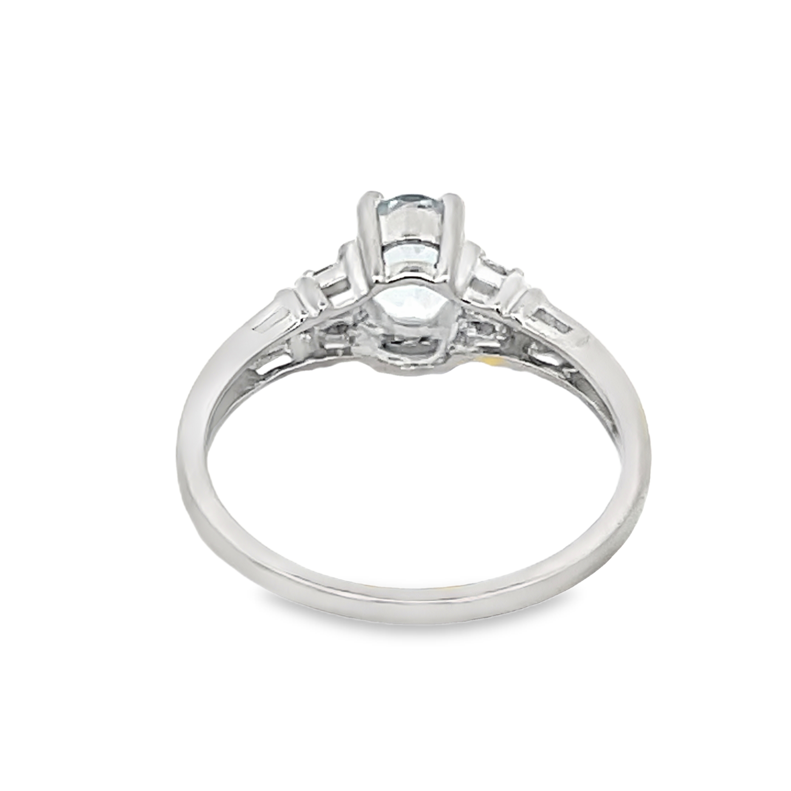 Aquamarine & Diamond Ring