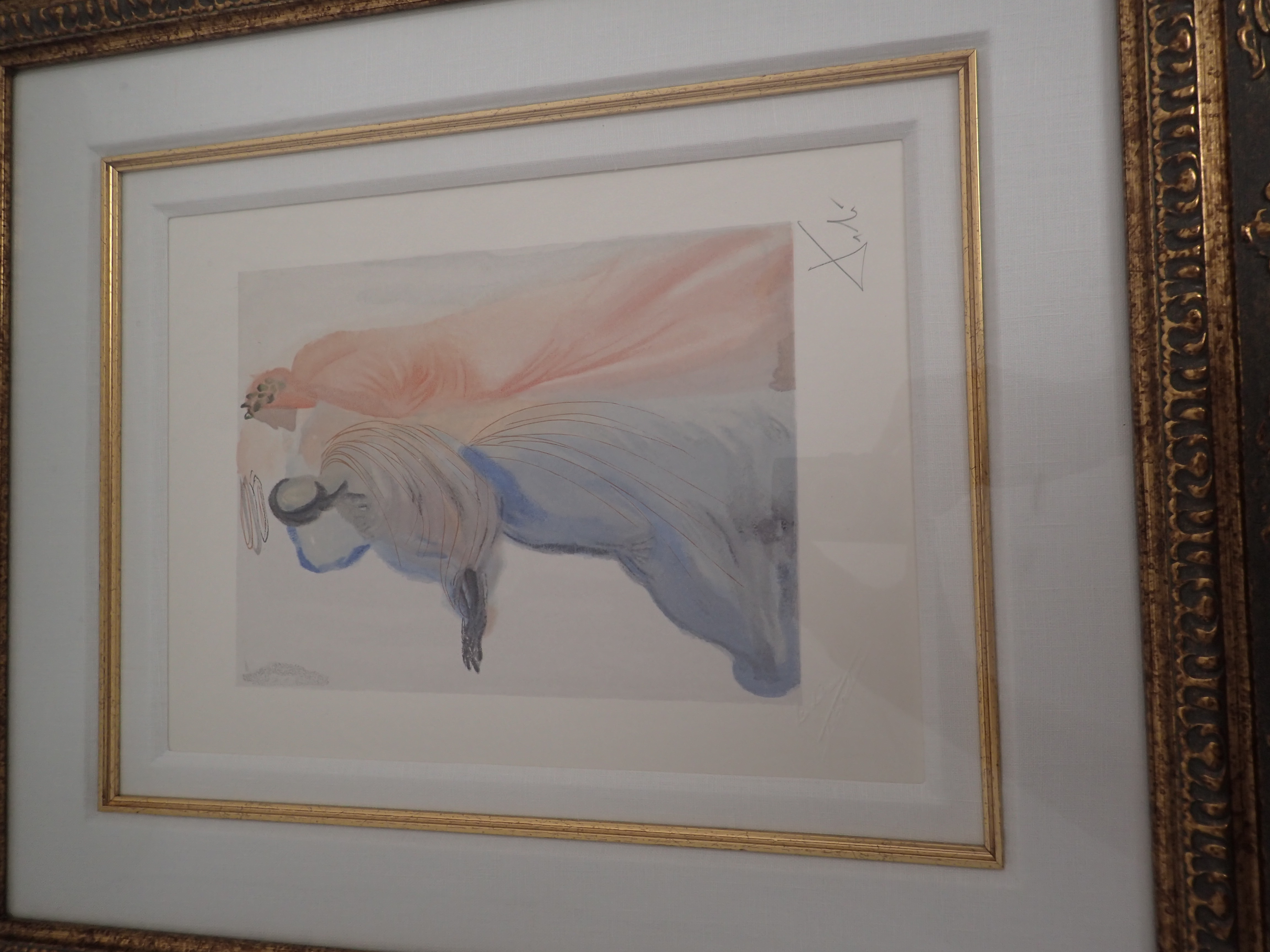Salvador Dali Wood Engraving in Color Hand Signed