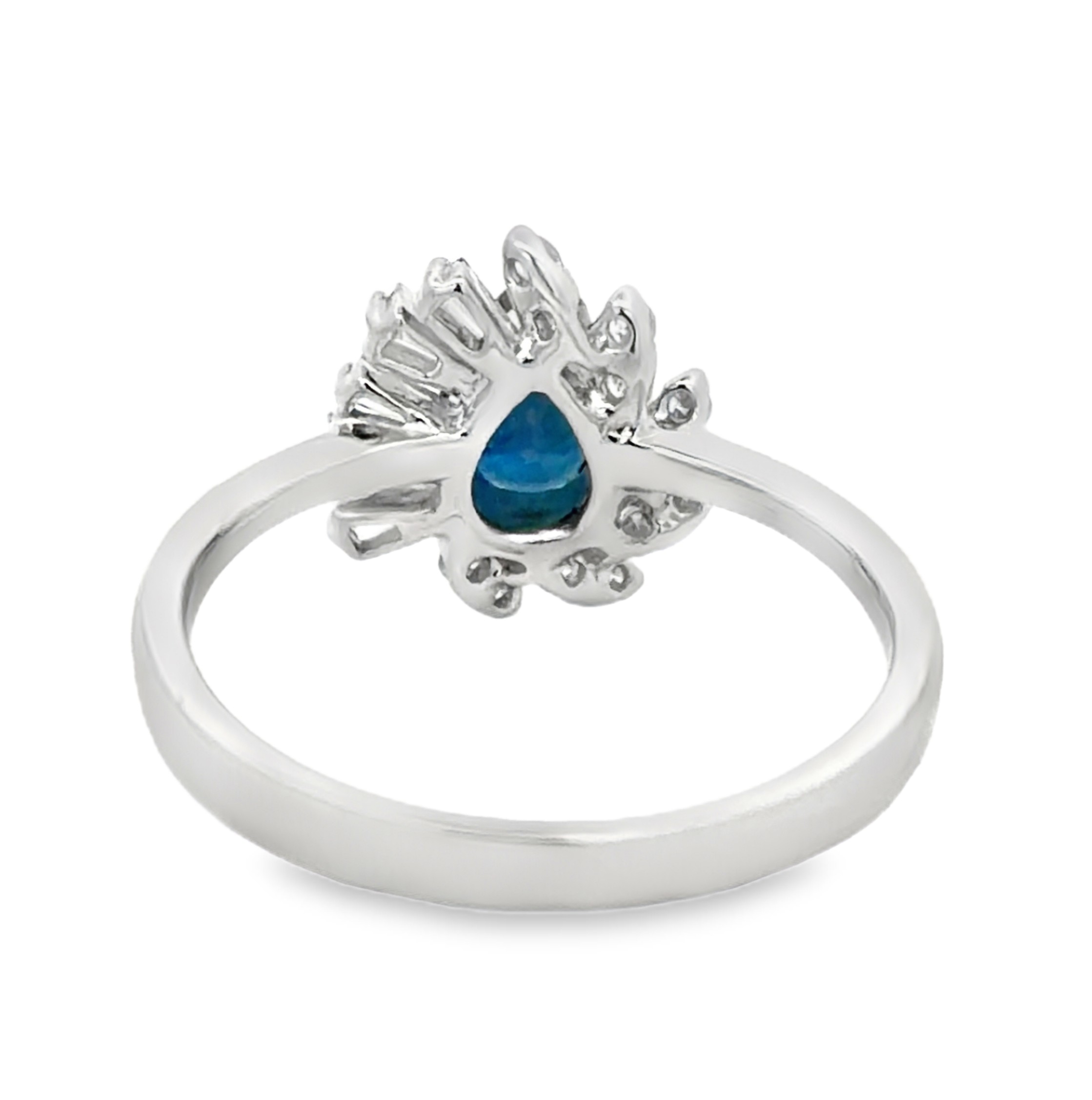 Natural Blue Sapphire and Diamond Ring