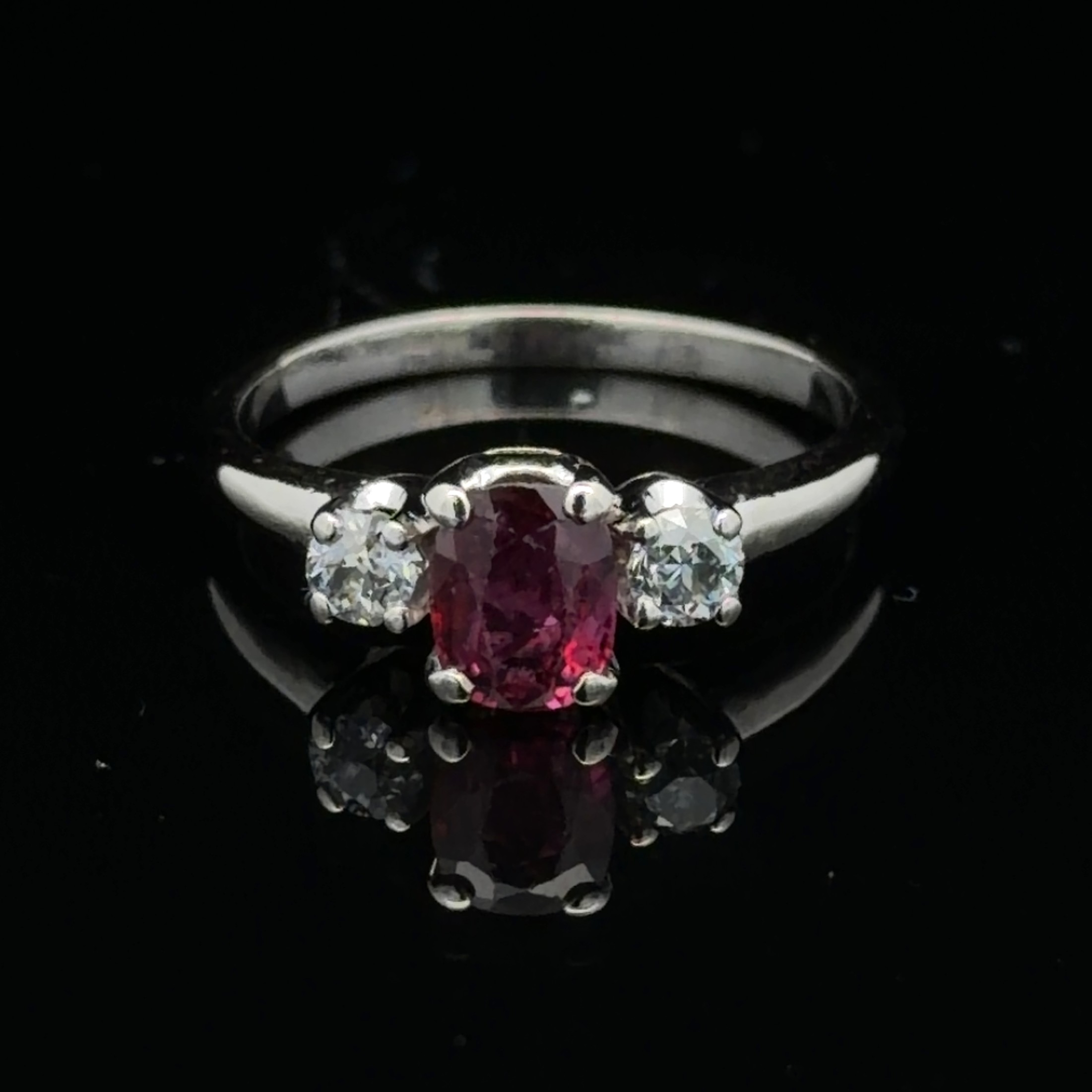 Spinel and Diamond Ring