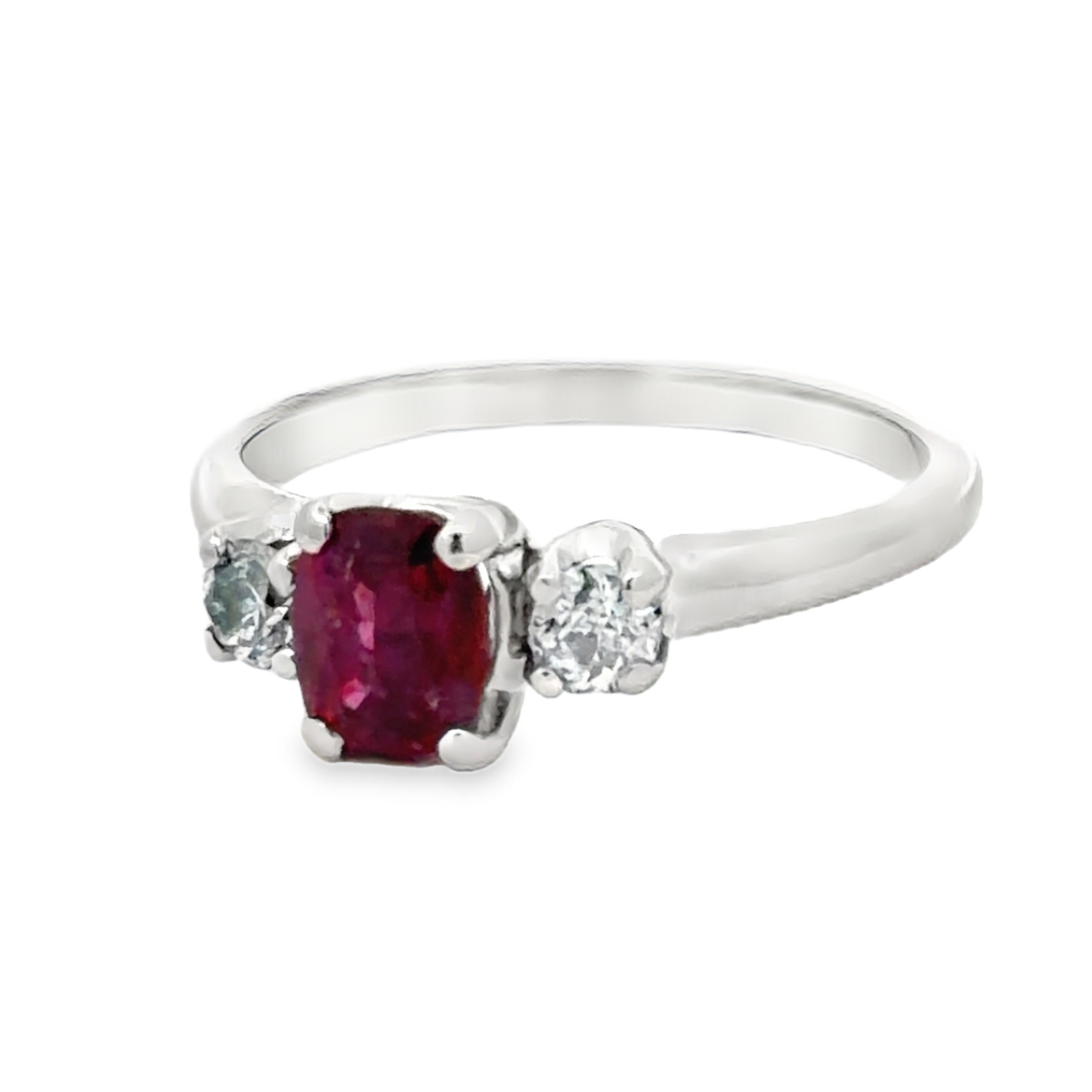 Spinel and Diamond Ring