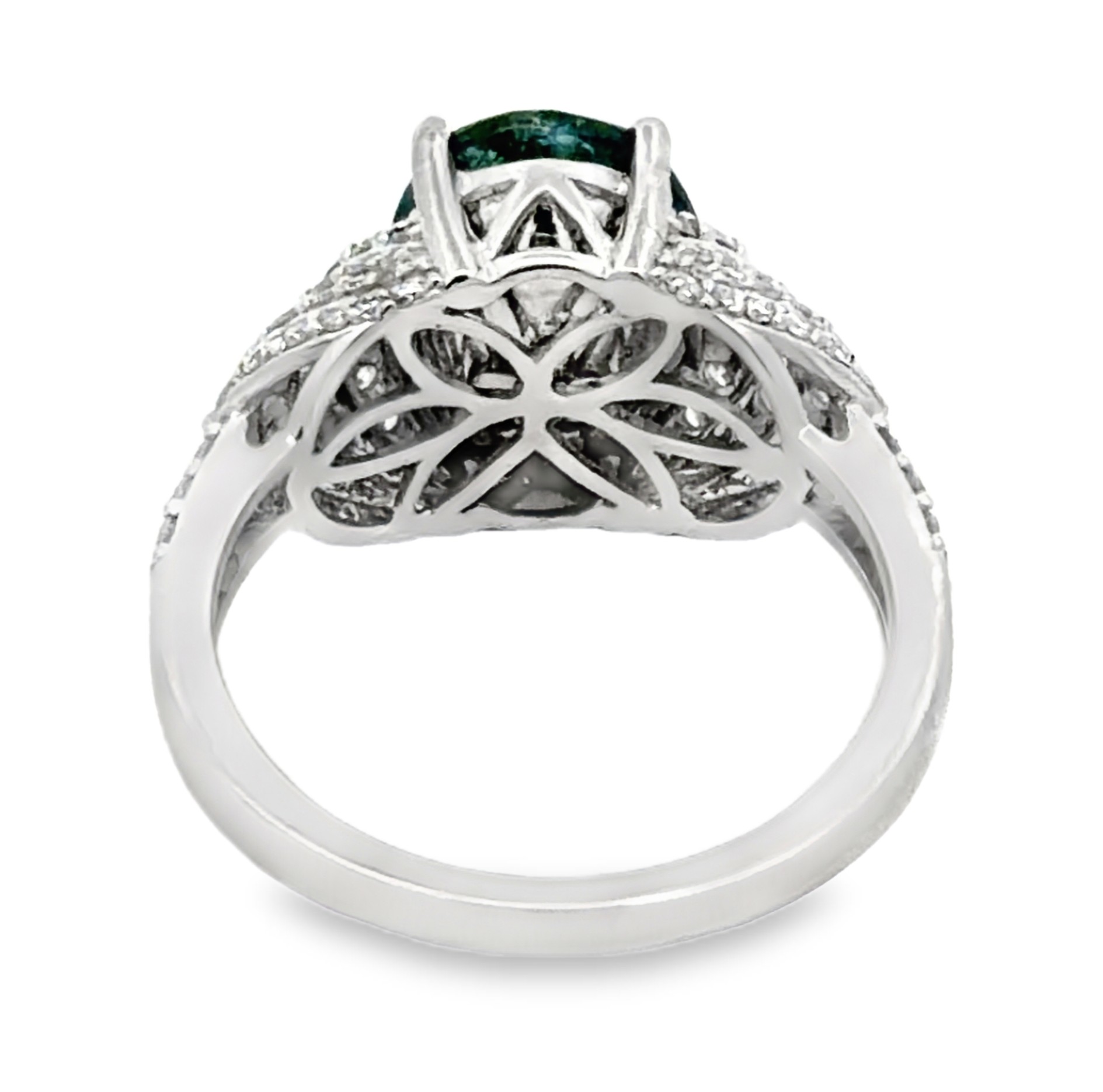 4 Carat Indicolite Tourmaline & Diamond Cocktail Ring