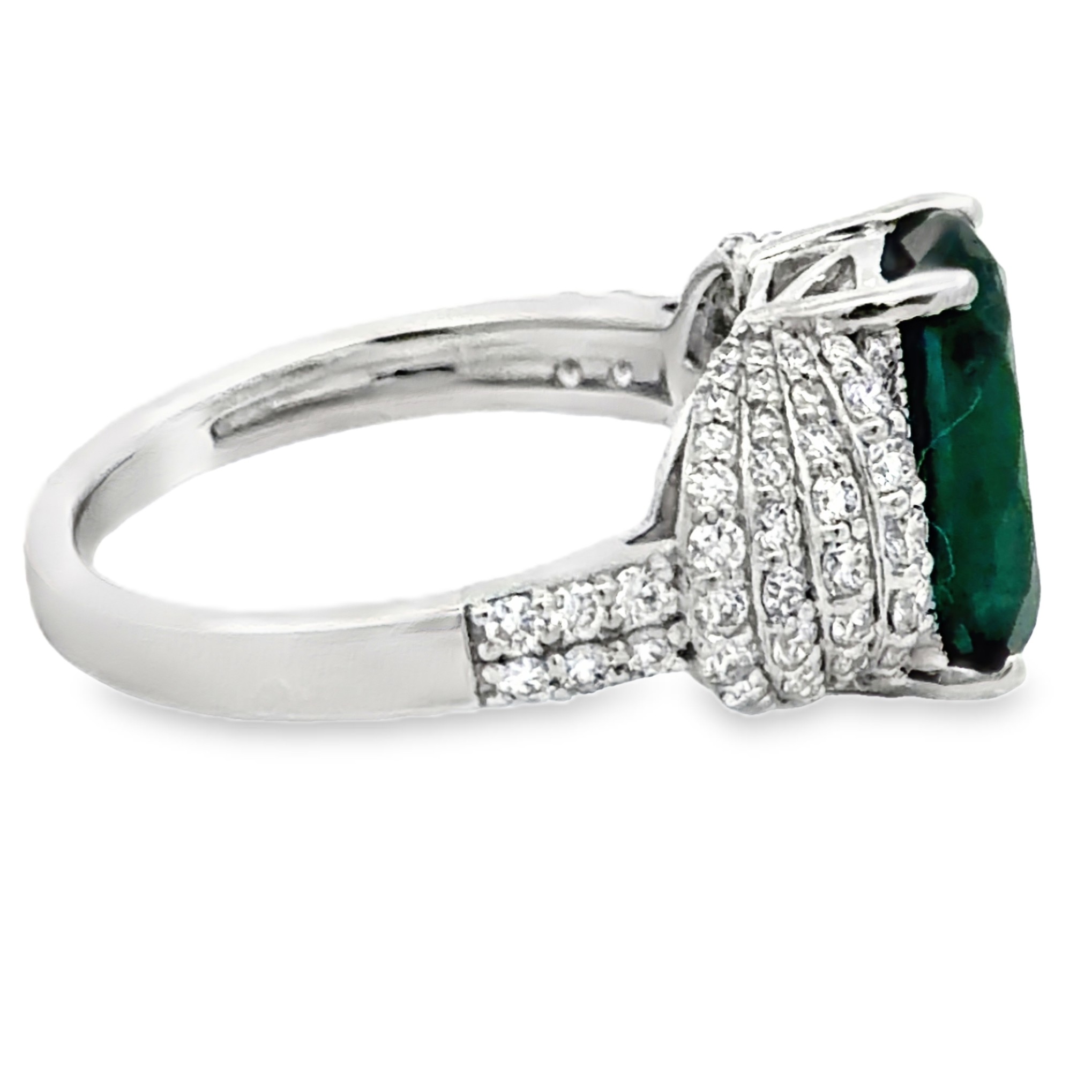 4 Carat Indicolite Tourmaline & Diamond Cocktail Ring