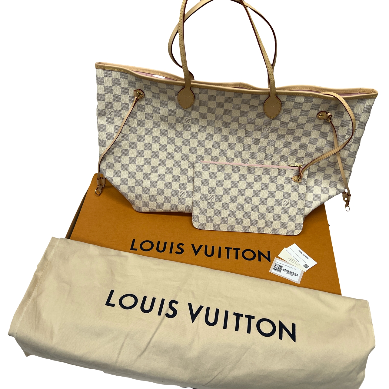 Louis Vuitton Neverful MM in Damier Azur Canvas Tote