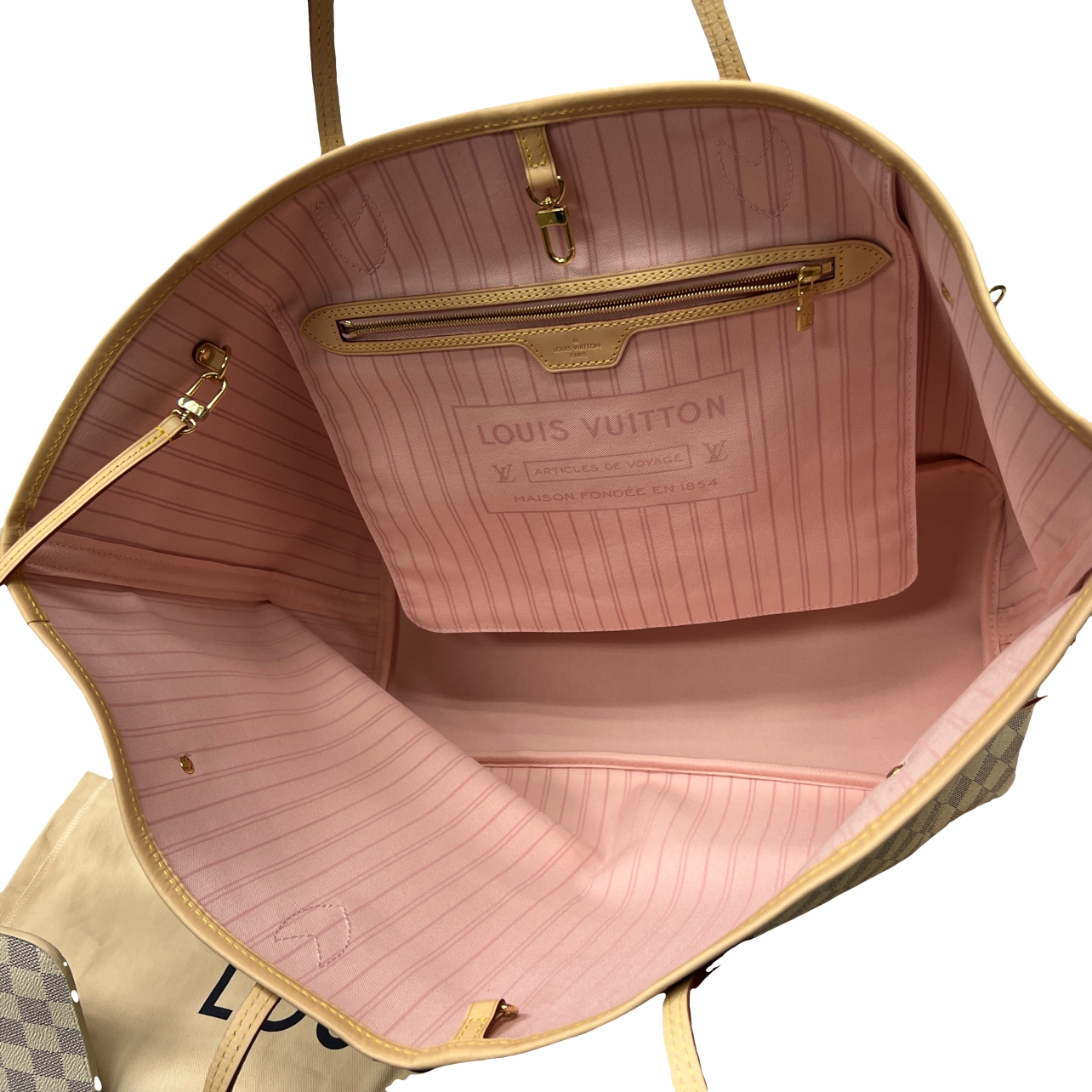 Louis Vuitton Neverful MM in Damier Azur Canvas Tote