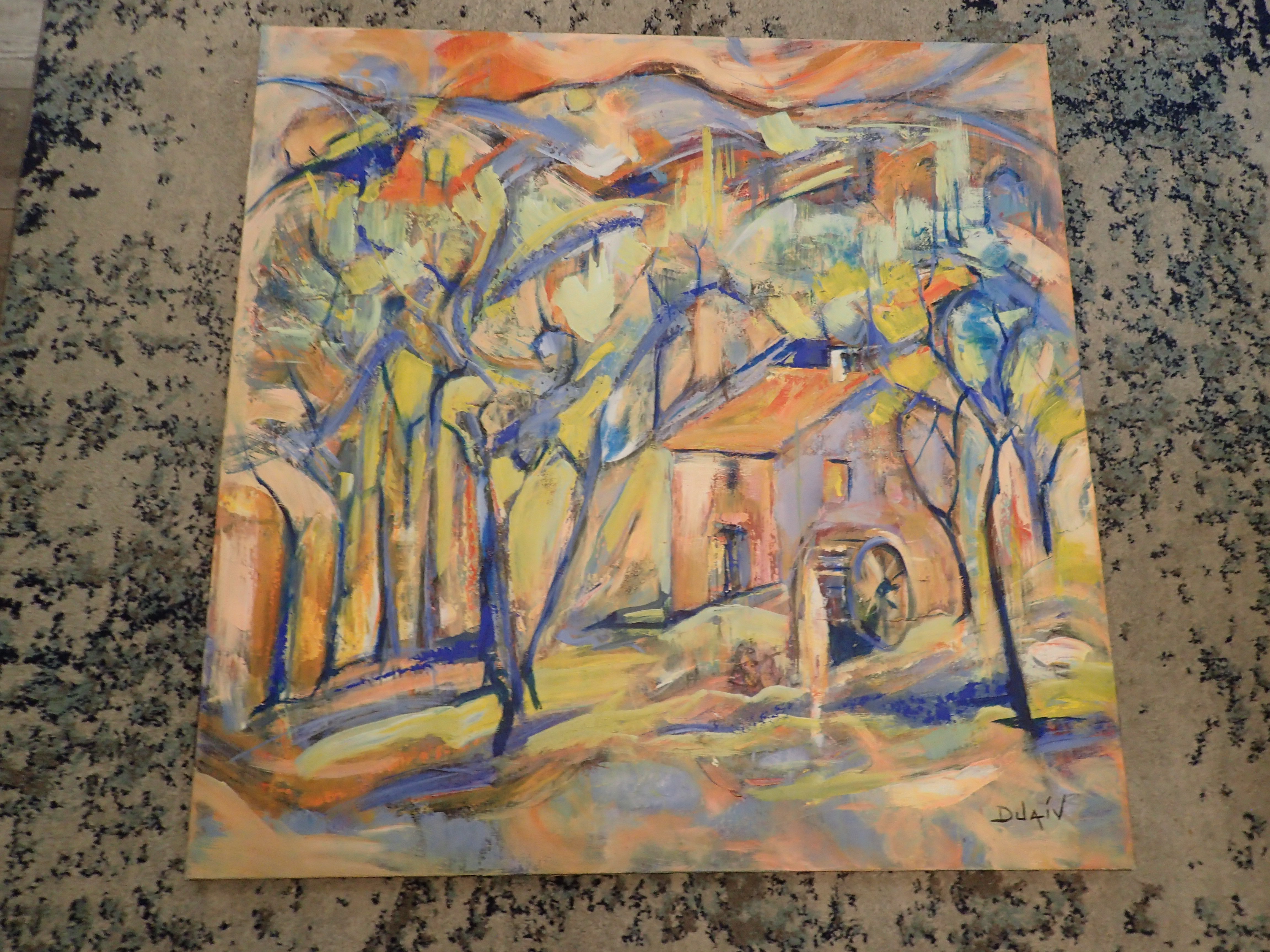Duaiv Oil on Canvas Signed