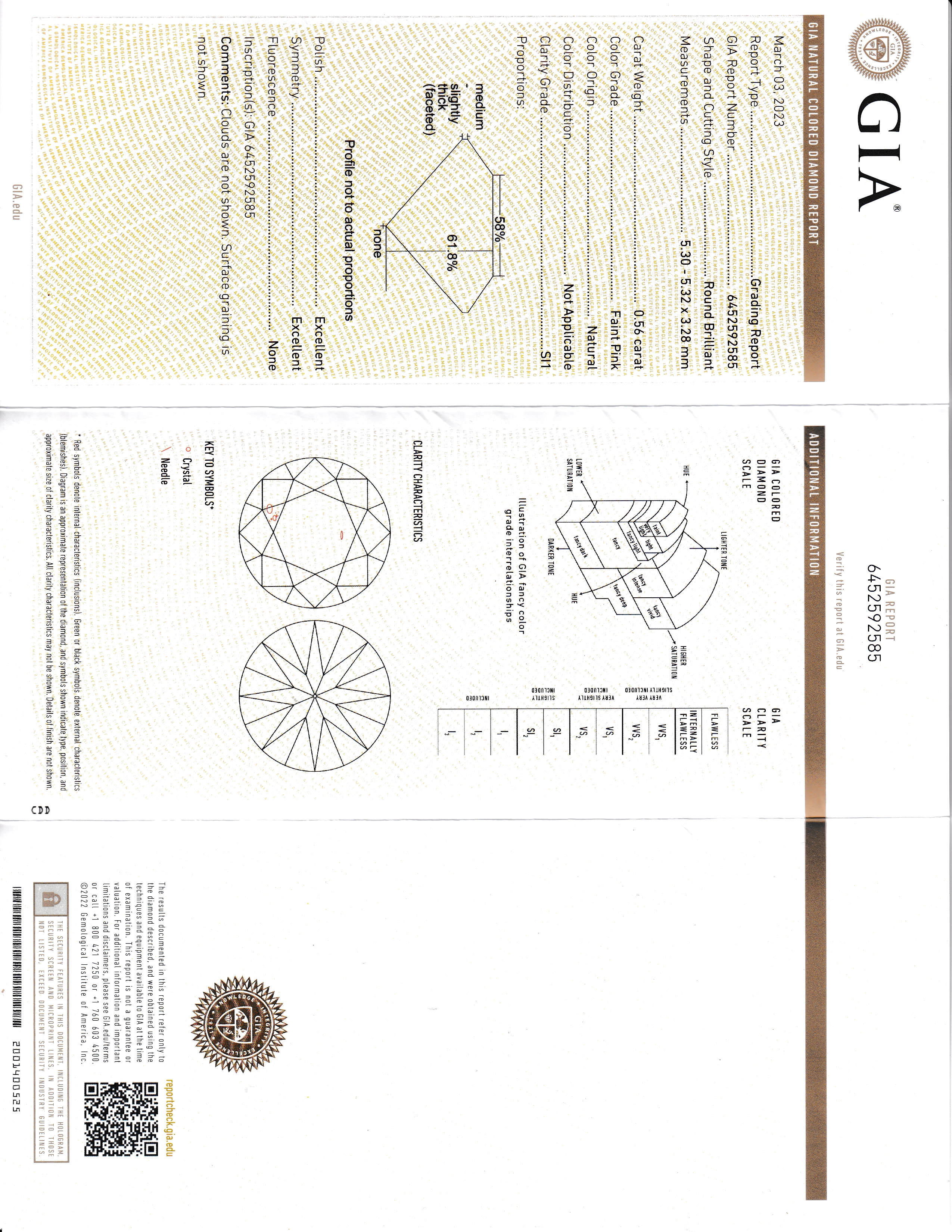 GIA Certified 0.56 Carat Round Brilliant Cut Loose Diamond