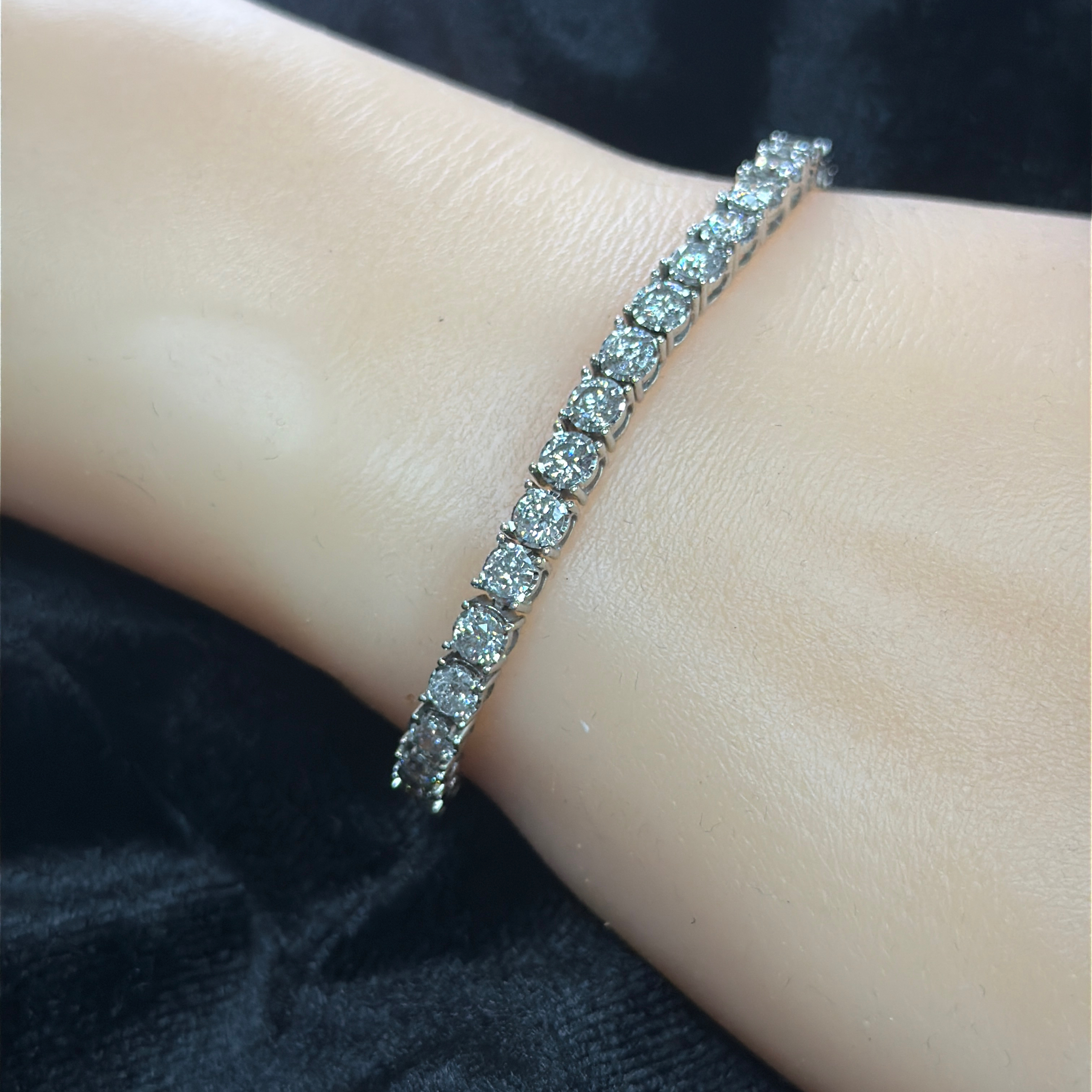 Natural Diamond Line Bracelet