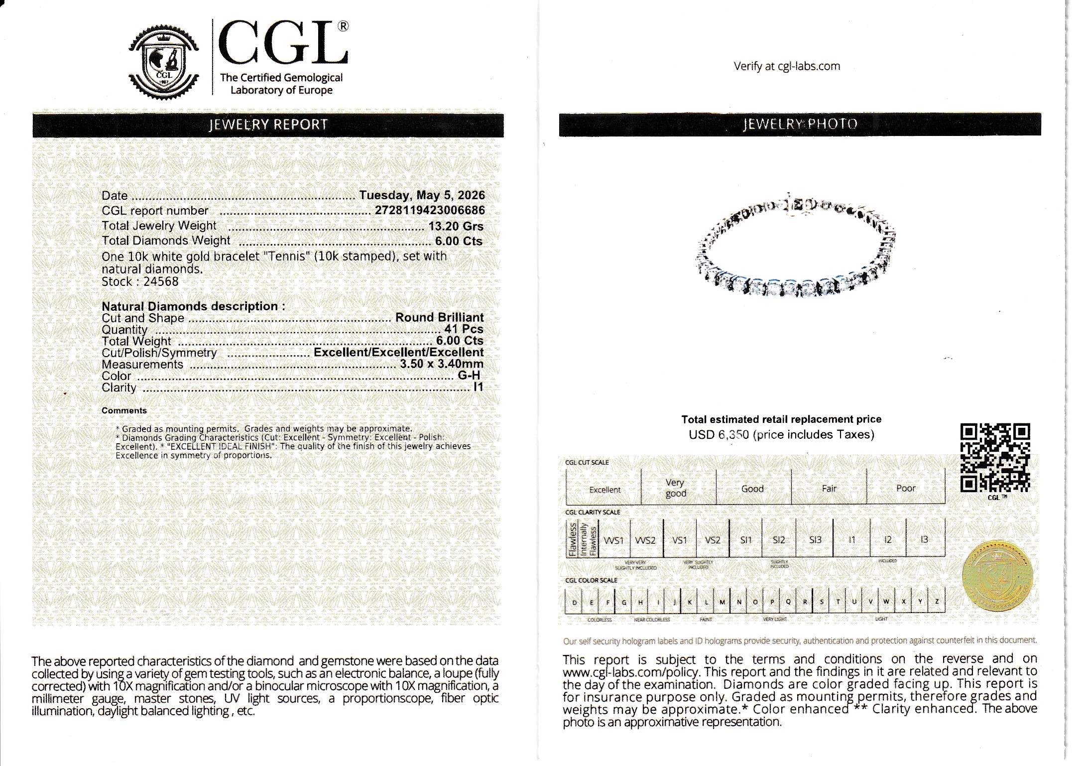 Natural Diamond Line Bracelet