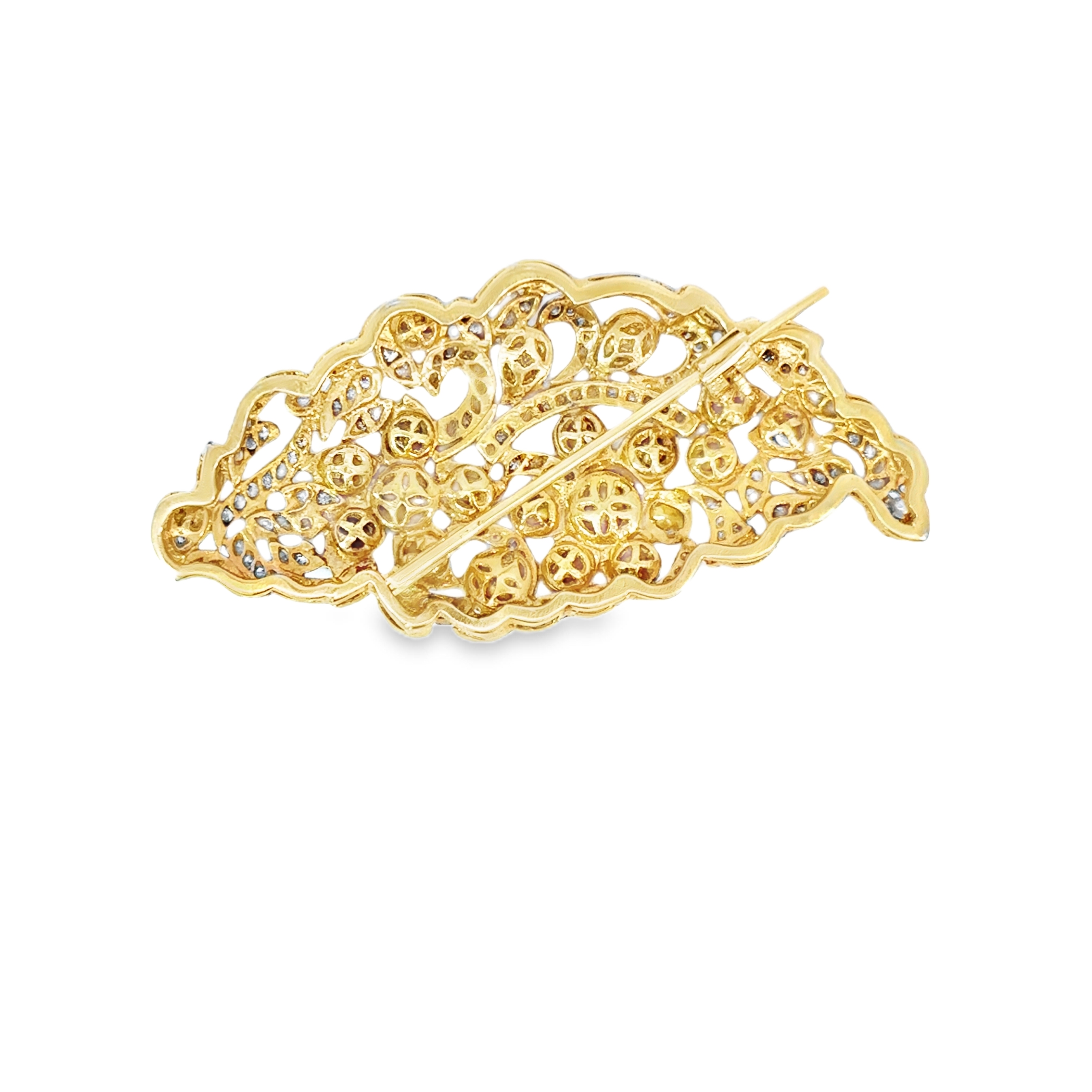 Rose & Polki Cut Diamond Brooch