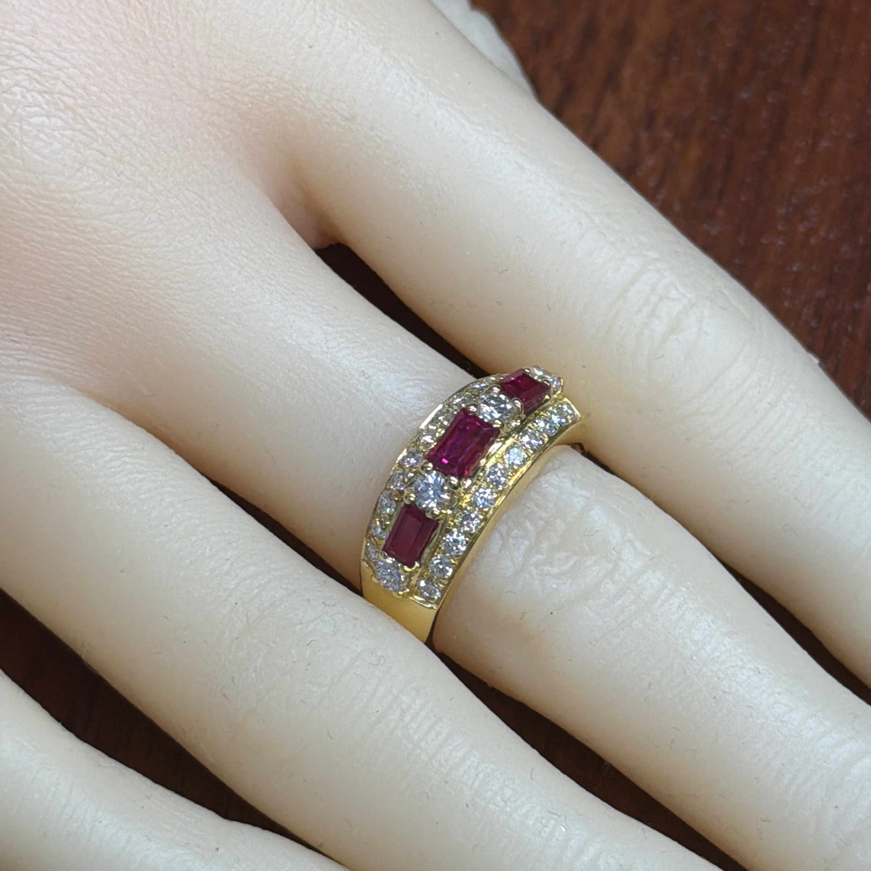 Natural Ruby and Diamond Ring