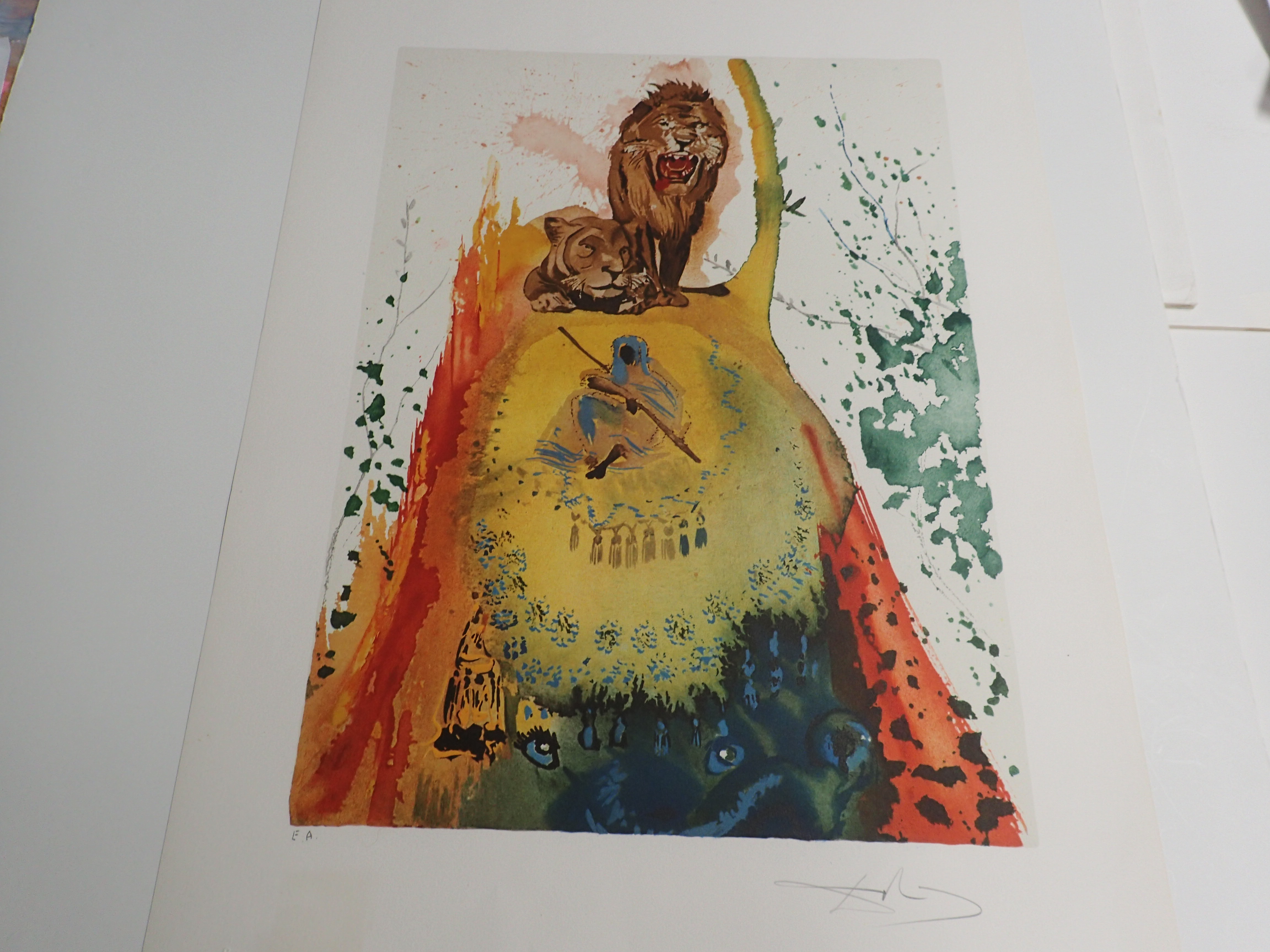 Salvador Dali Lithograph Hand Signed Dated 1975
