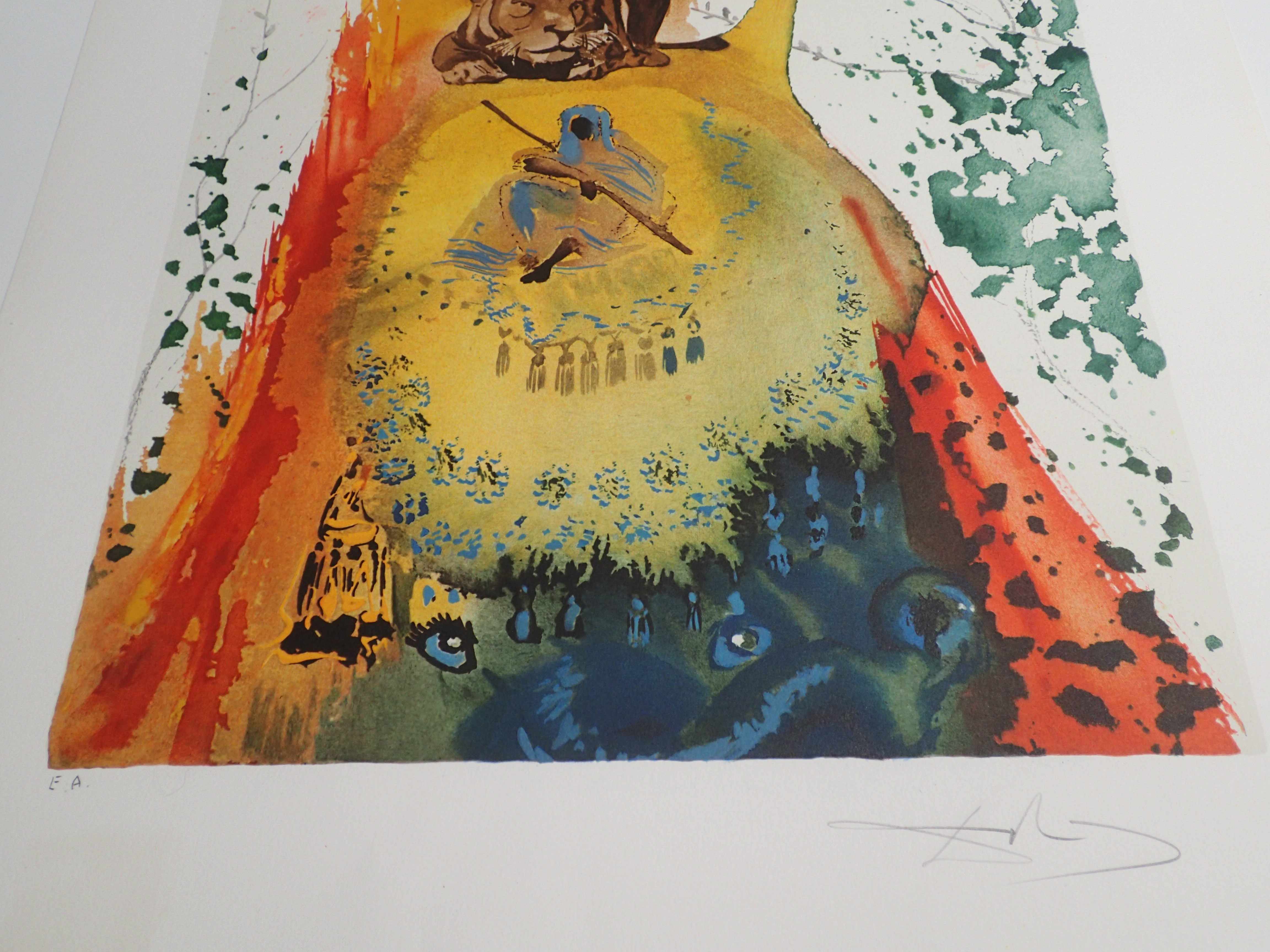 Salvador Dali Lithograph Hand Signed Dated 1975