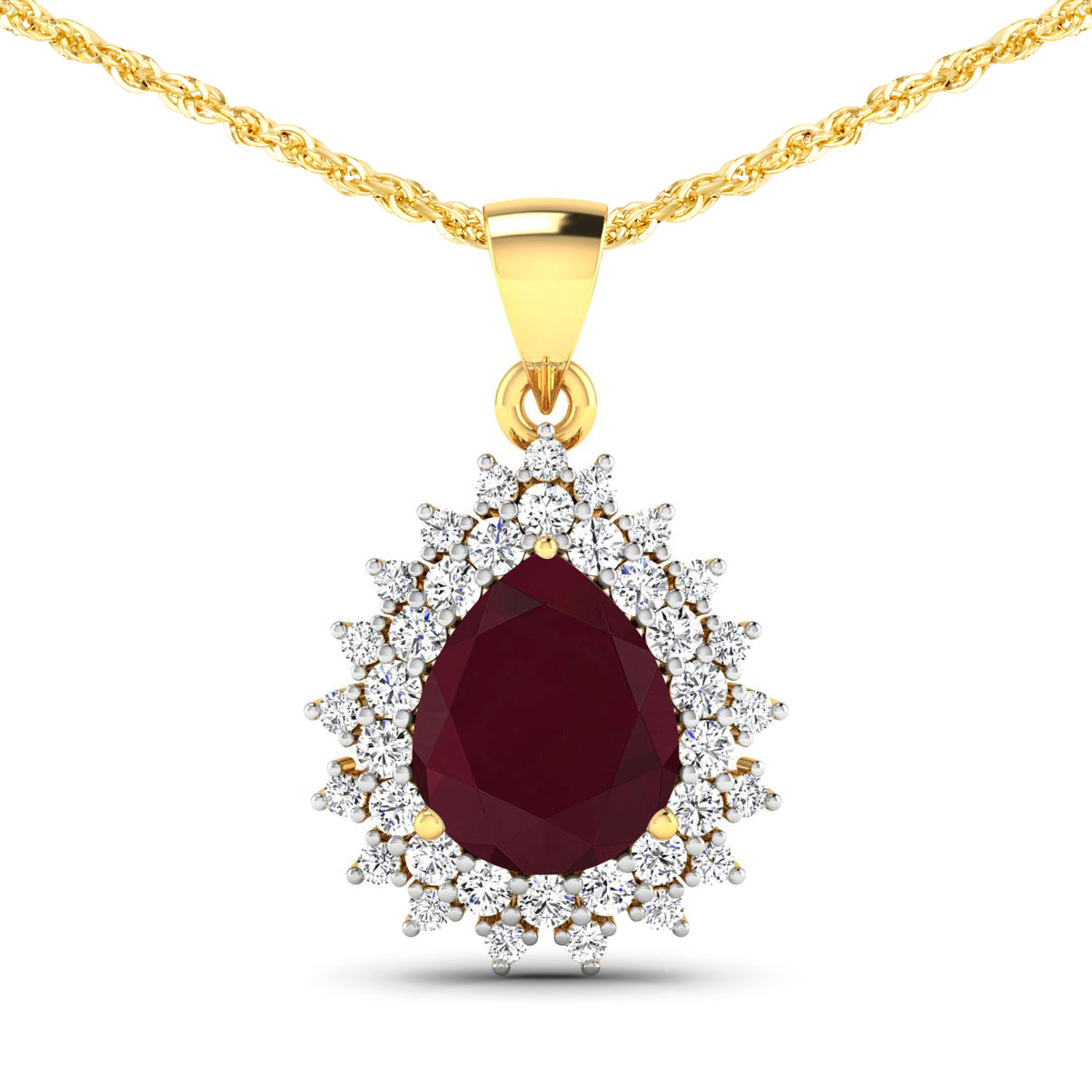 5 CT Ruby and Diamond Pendant