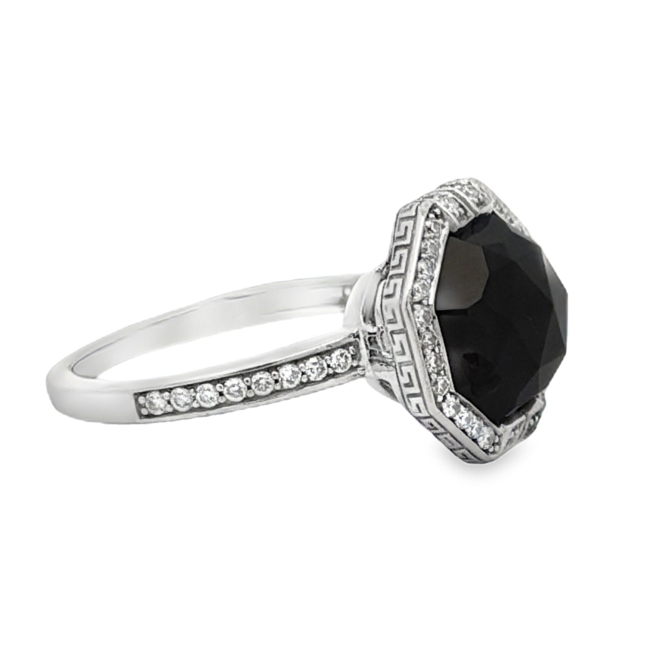 Ivanka Trump Natural Onyx and Diamond Cocktail Ring