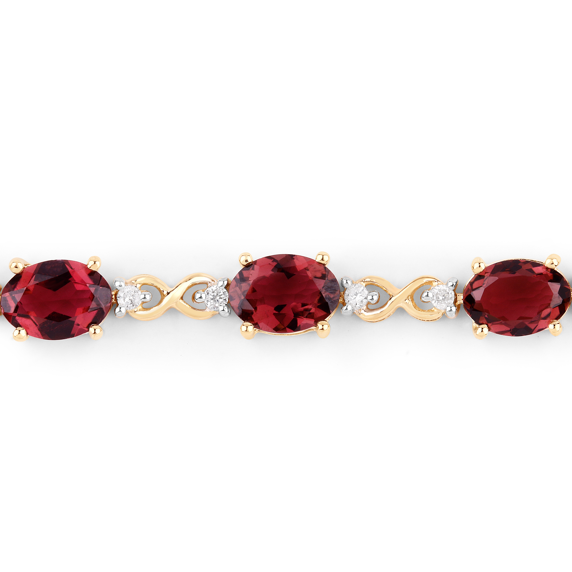 Natural Pink Tourmaline and Diamond Bracelet