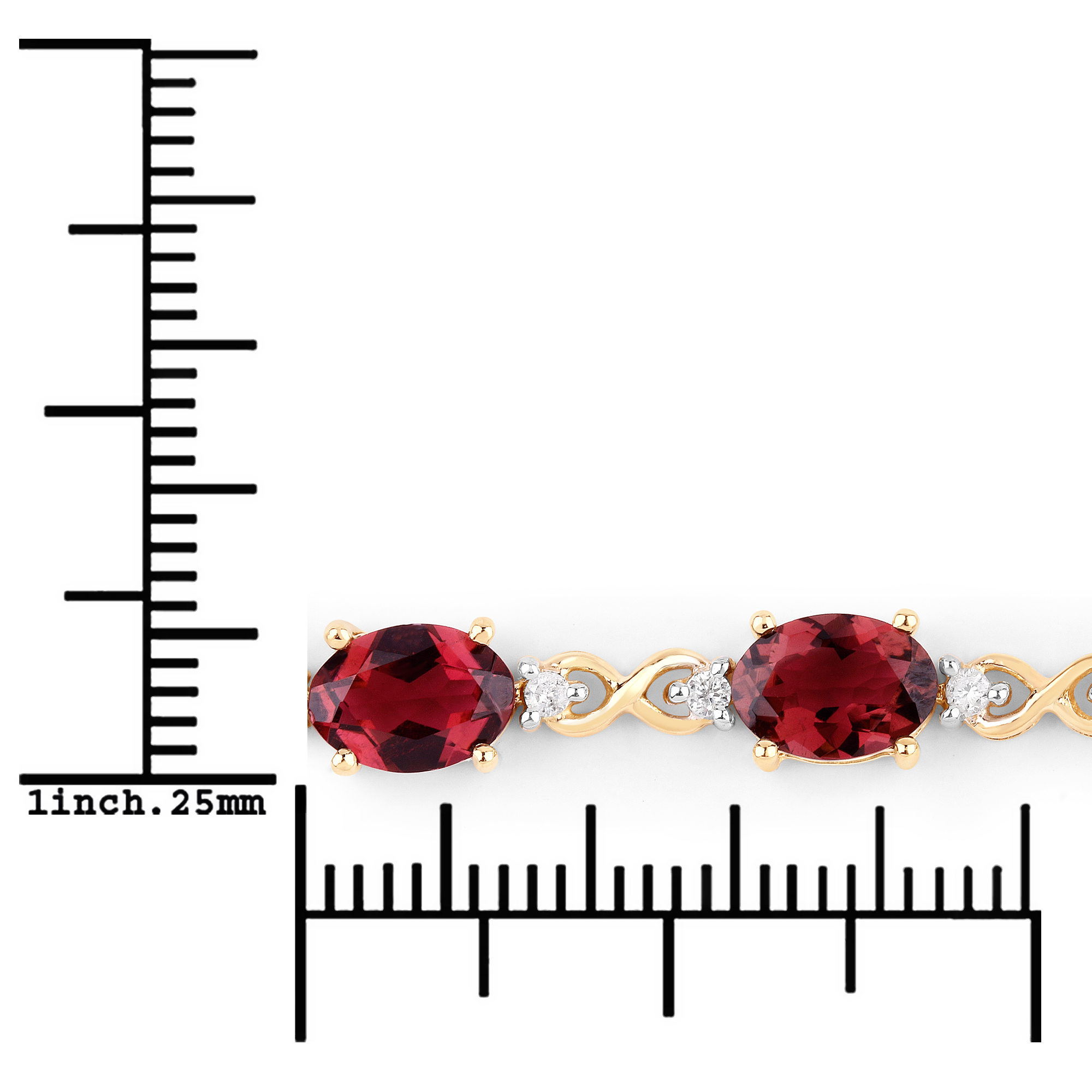 Natural Pink Tourmaline and Diamond Bracelet