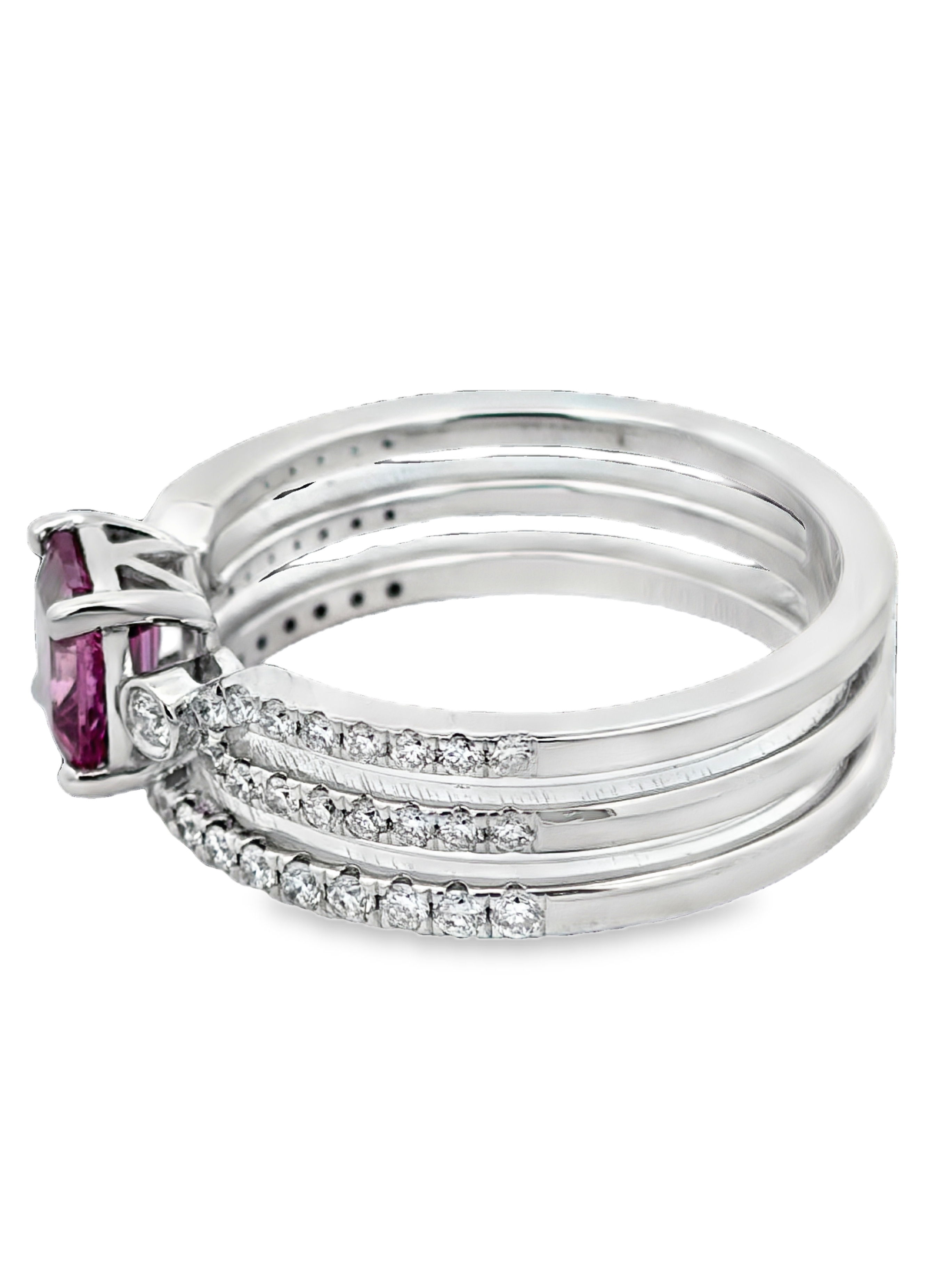GIA Certified No Heat Sapphire & Diamond Ring by Oscar Friedman