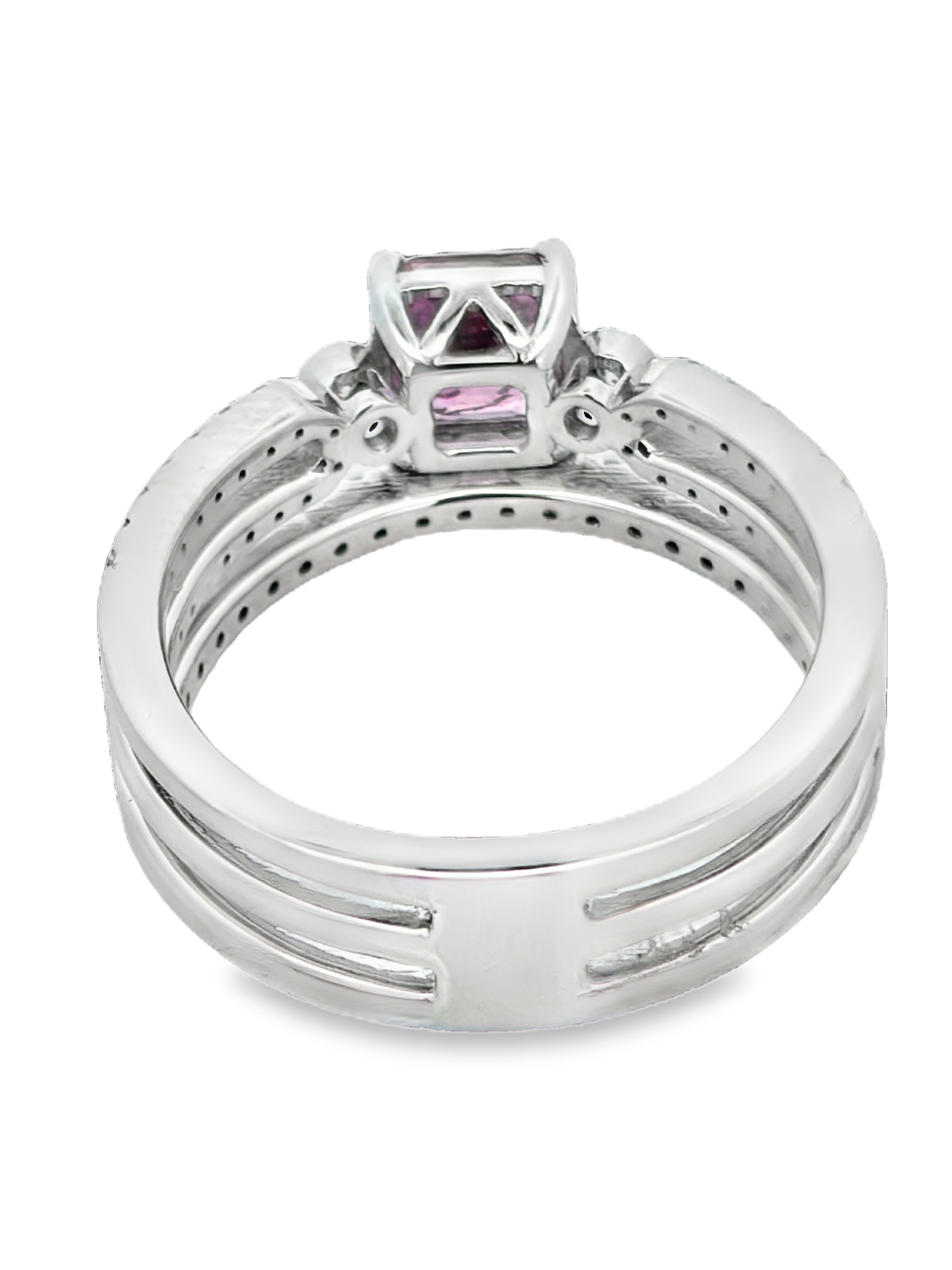 GIA Certified No Heat Sapphire & Diamond Ring by Oscar Friedman