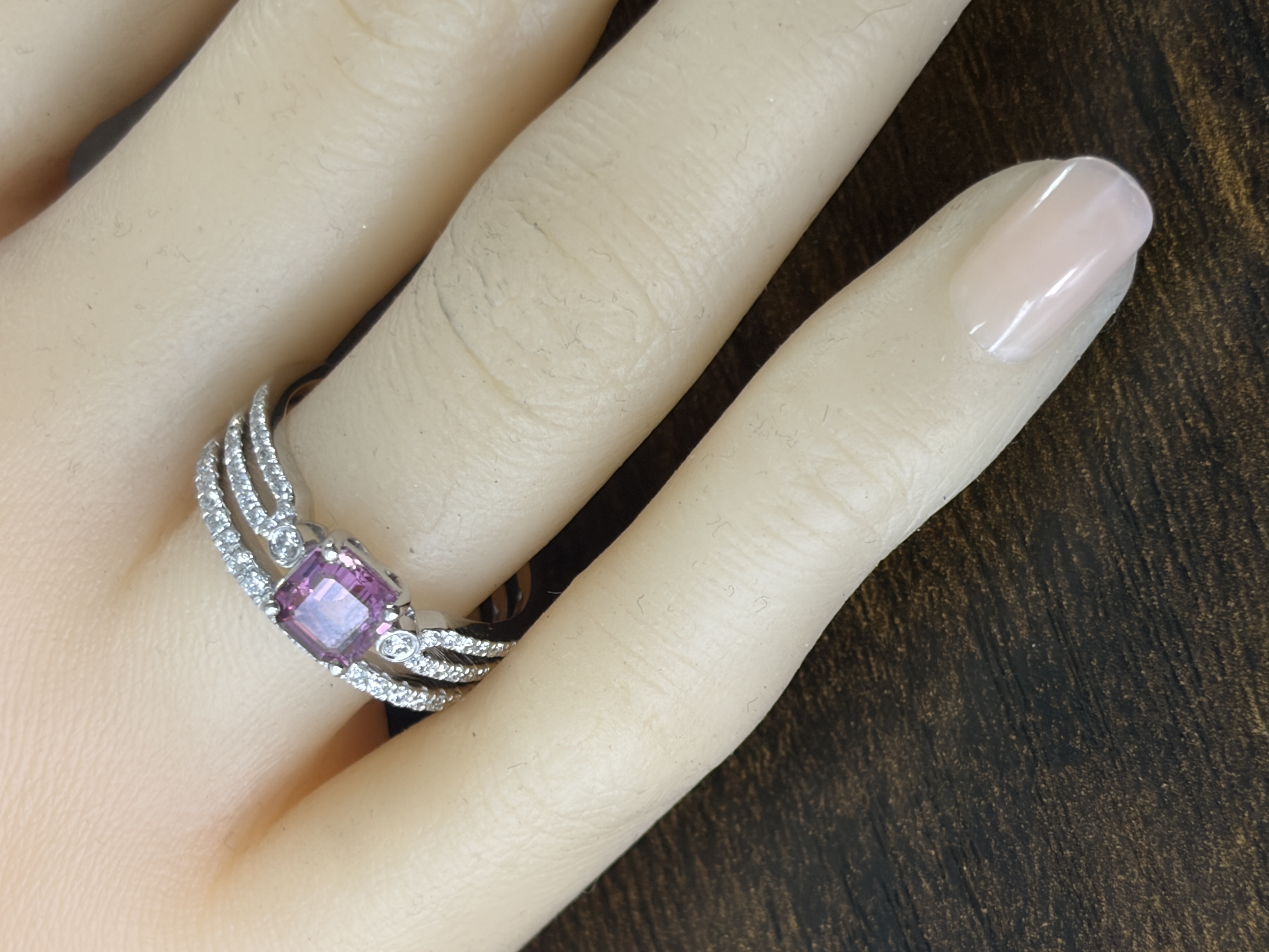 GIA Certified No Heat Sapphire & Diamond Ring by Oscar Friedman