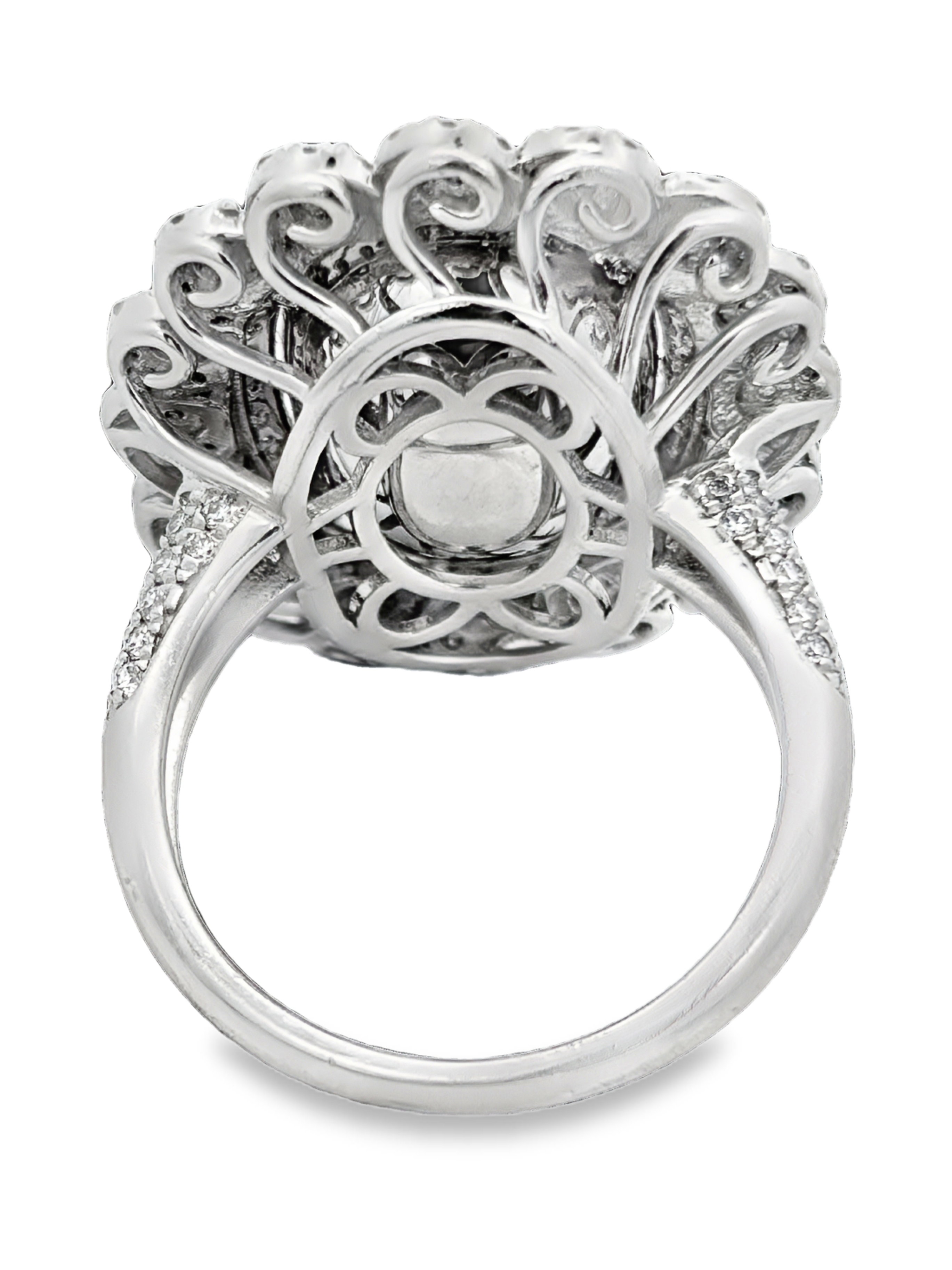 Platinum GIA Certified Tanzanite & Diamond Ring by Oscar Friedman