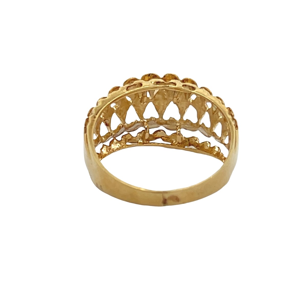 18K Green & Blue Enamel Ring