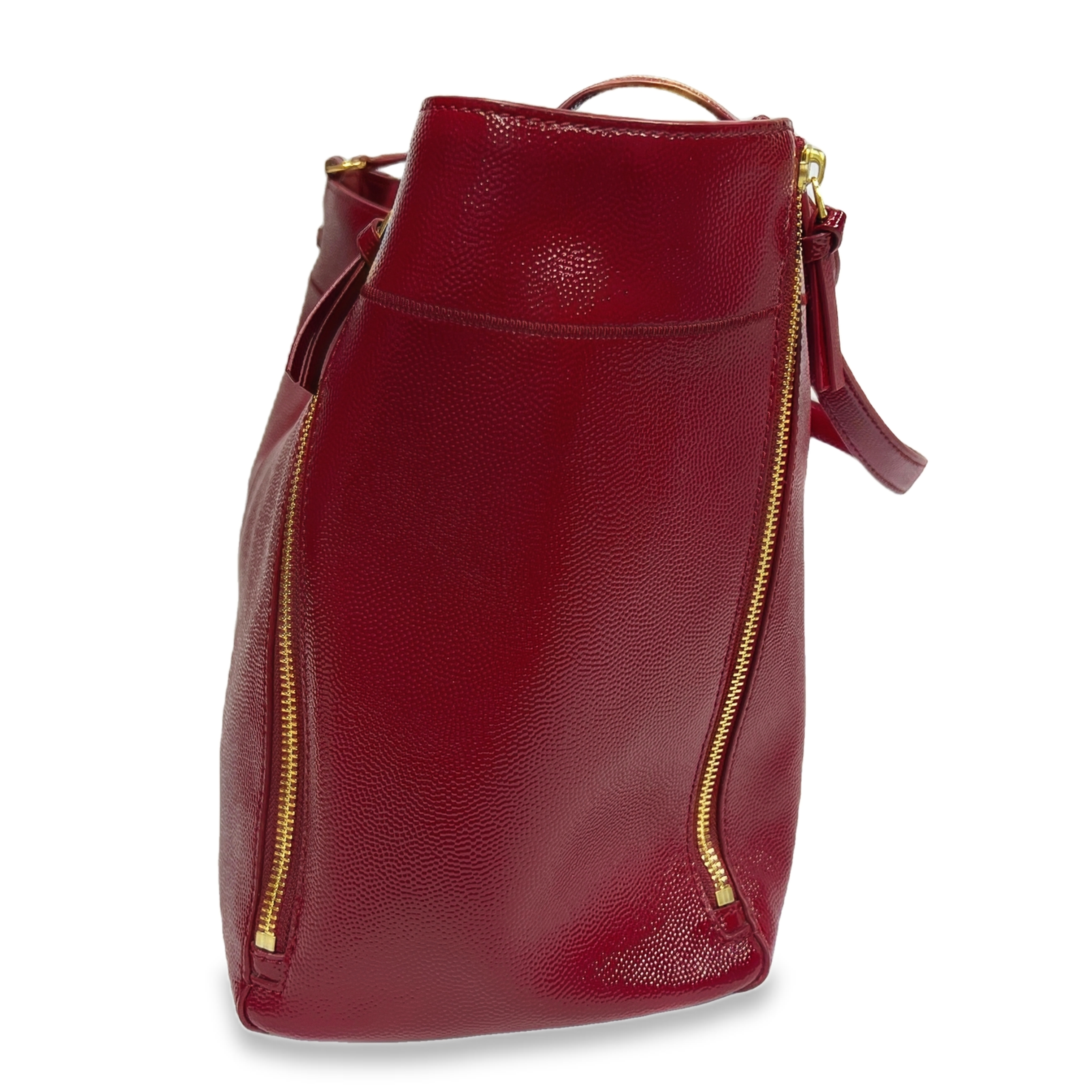 Tory Burch Ivy Red Leather Tote Bag