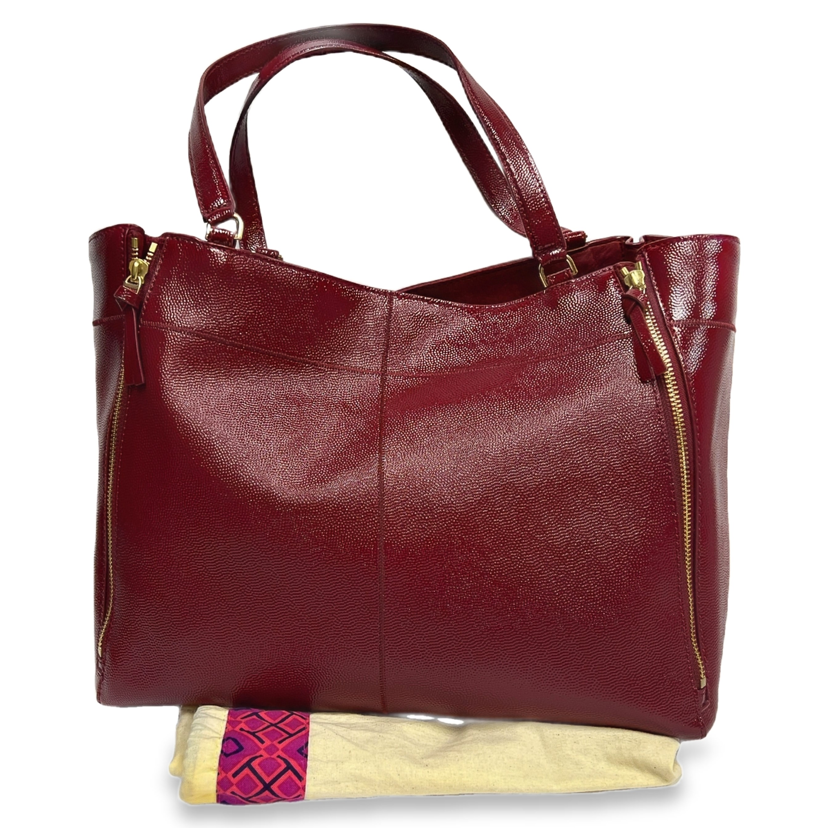 Tory Burch Ivy Red Leather Tote Bag