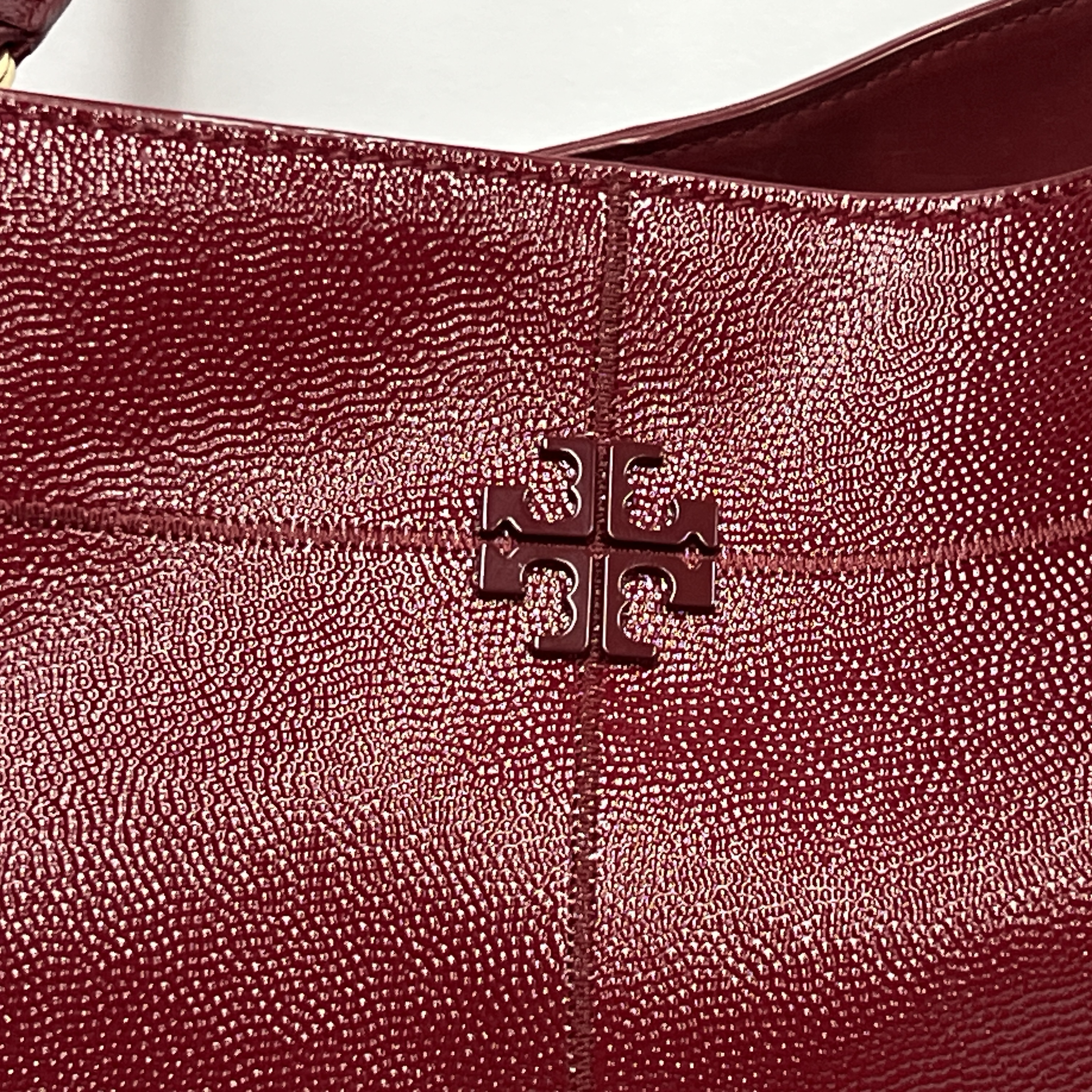 Tory Burch Ivy Red Leather Tote Bag
