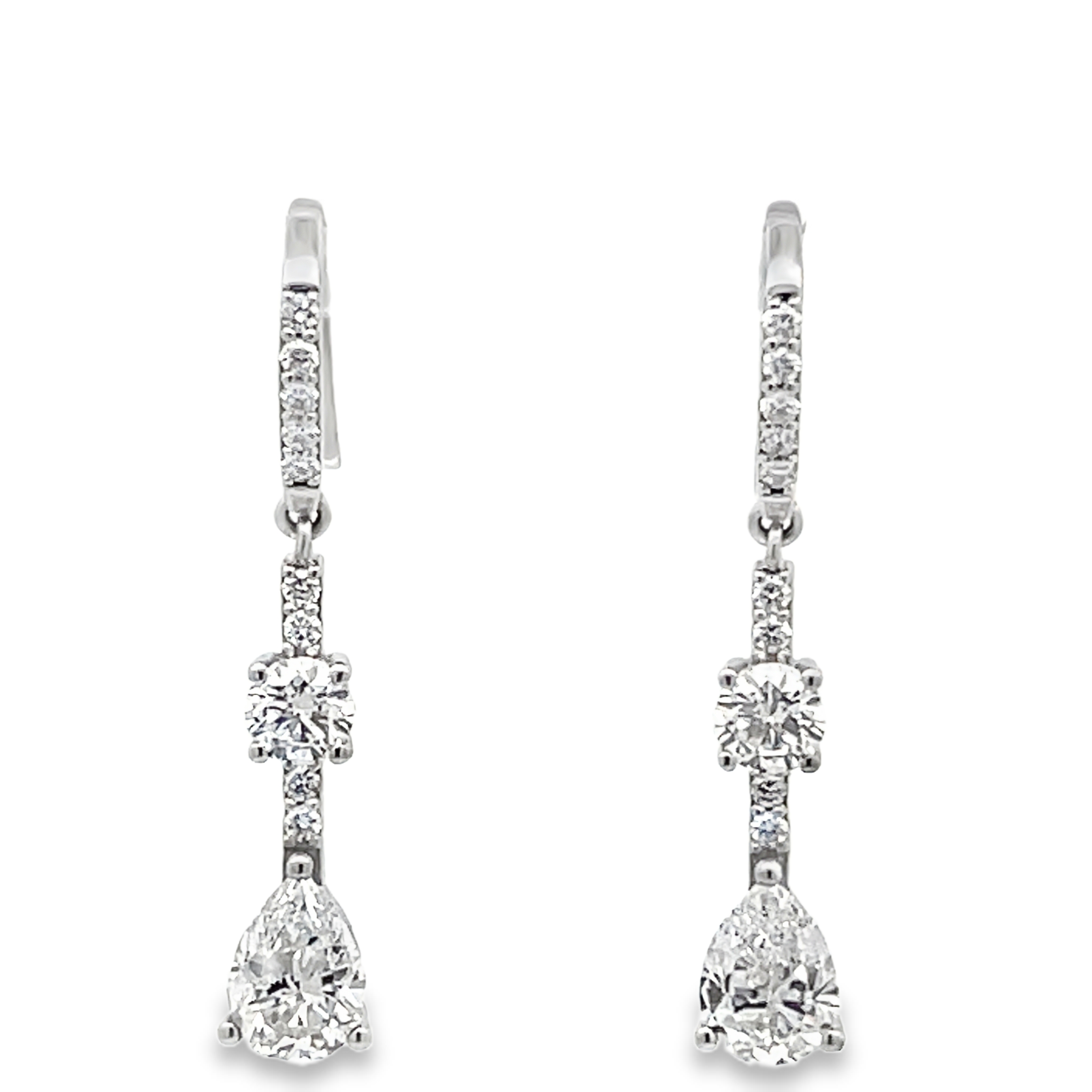 Sterling Lab Grown Diamond Dangle Earrings