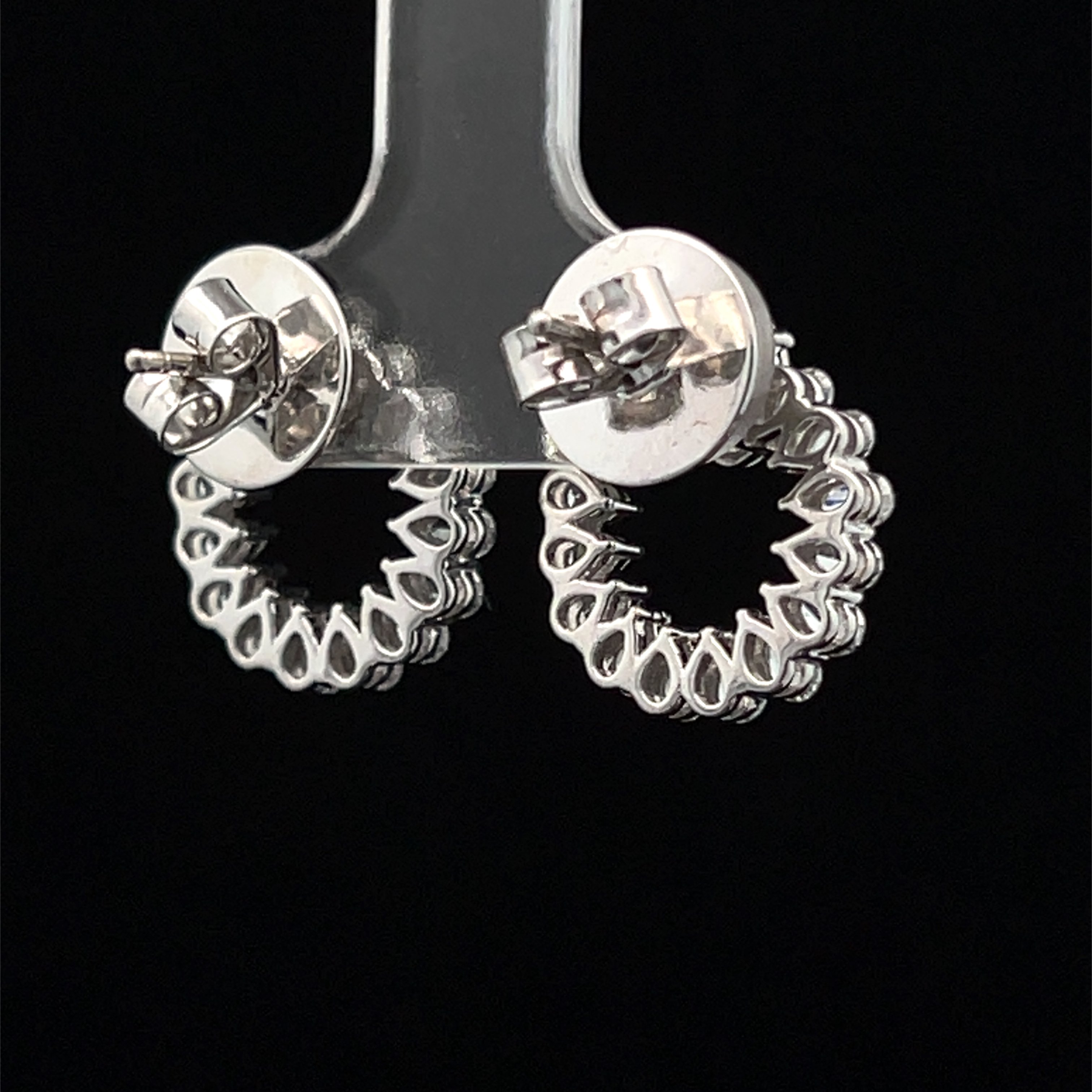 Lab-Grown Diamond Open Halo Drop Earrings