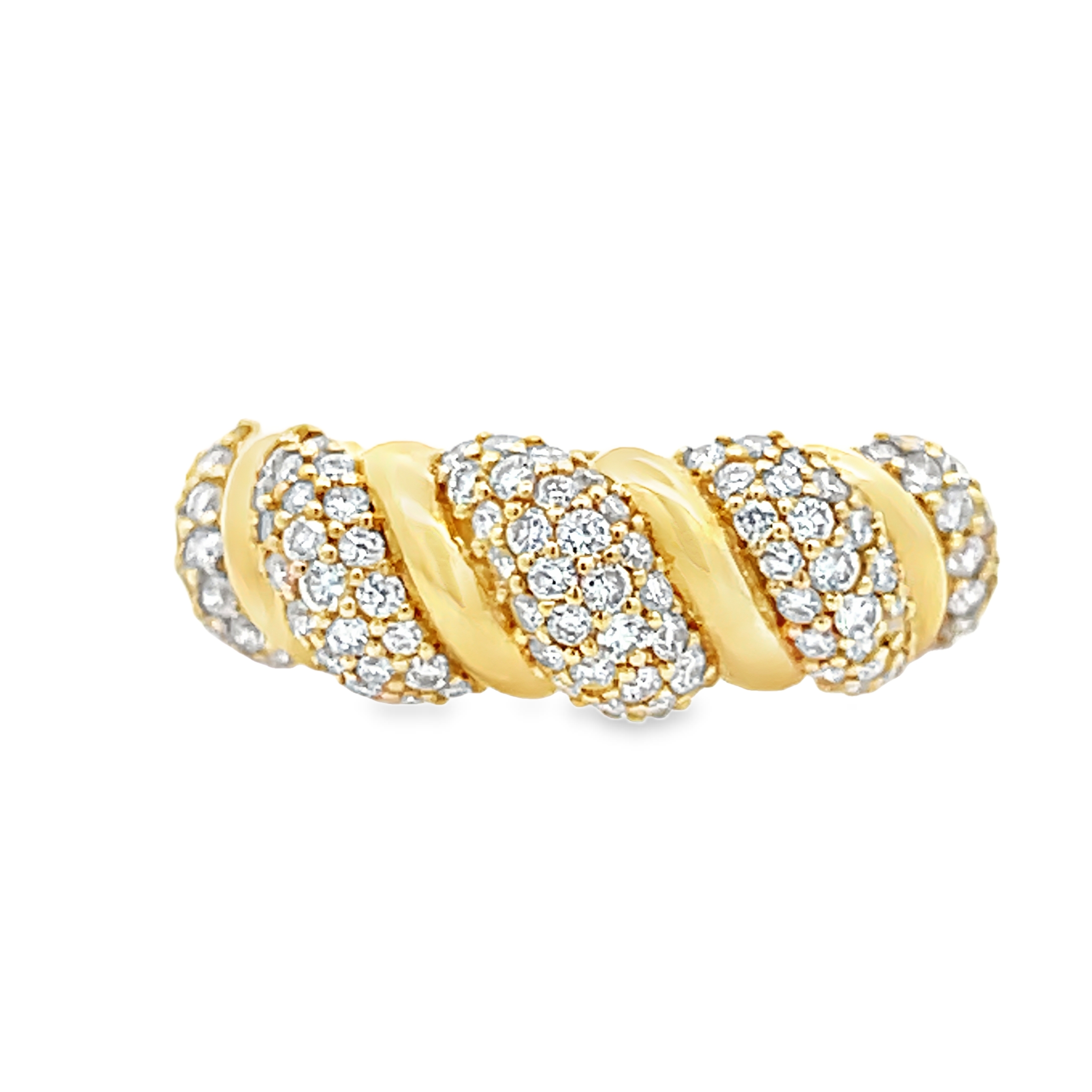 Lab Grown Diamond Pavé Twisted Cable Statement Band