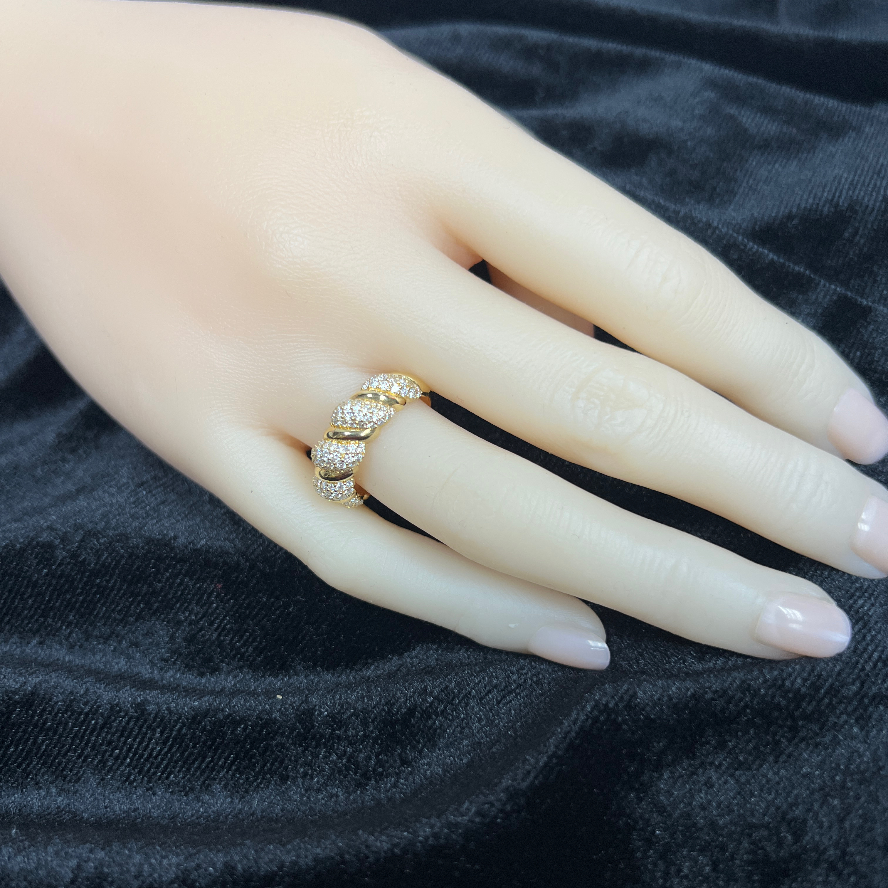 Lab Grown Diamond Pavé Twisted Cable Statement Band
