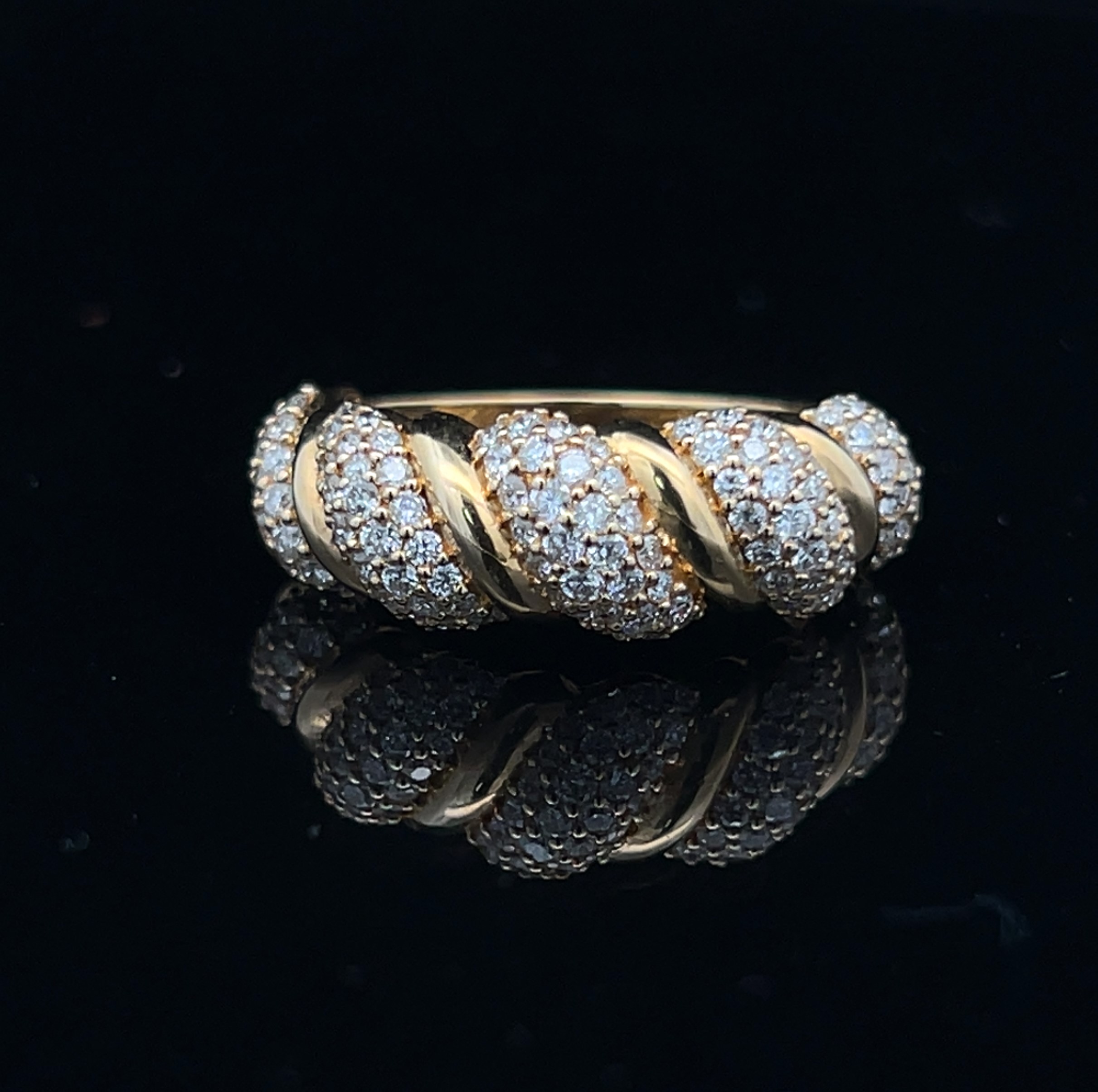 Lab Grown Diamond Pavé Twisted Cable Statement Band