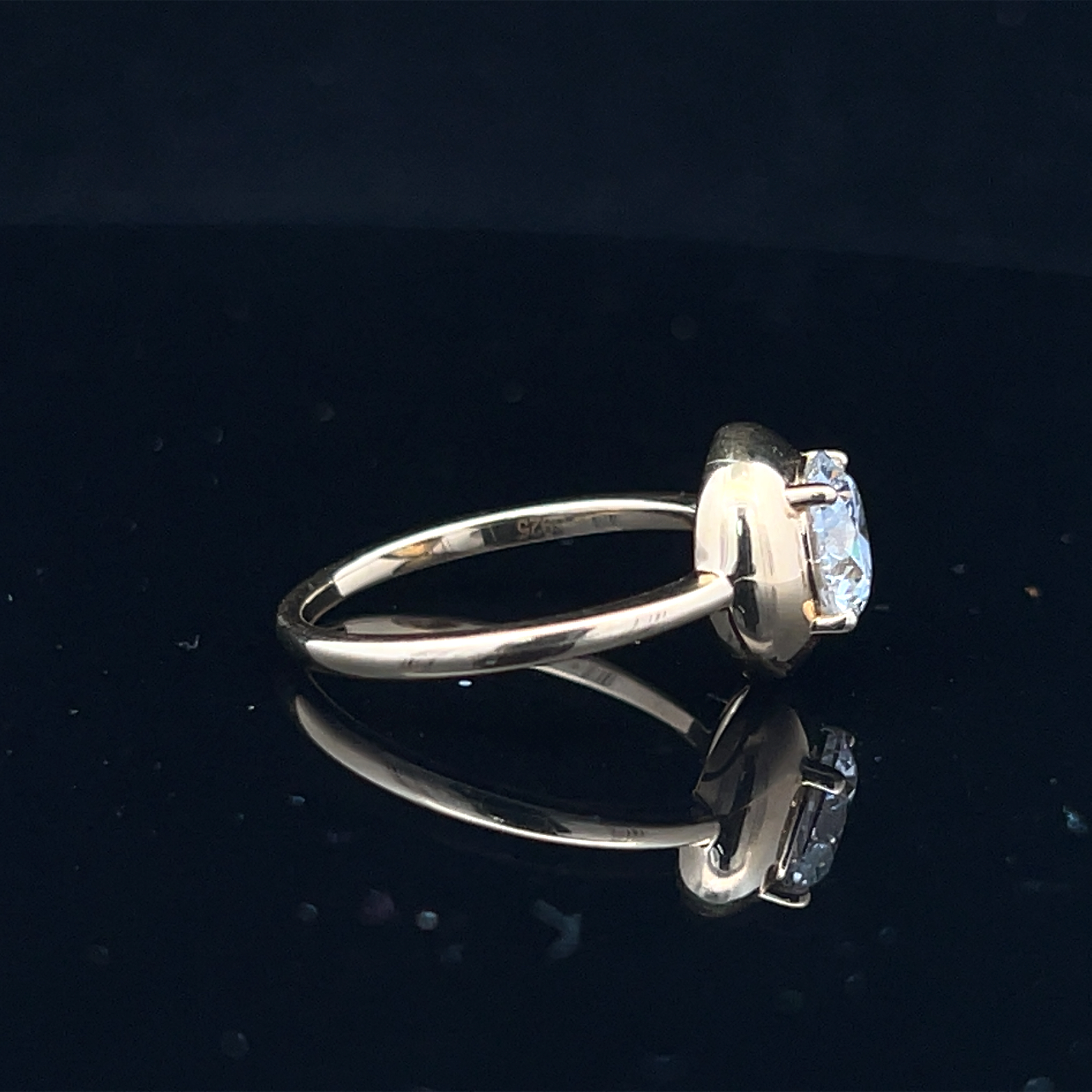 Solitaire Round-Cut Lab Grown Diamond Bezel-Prong Engagement Ring