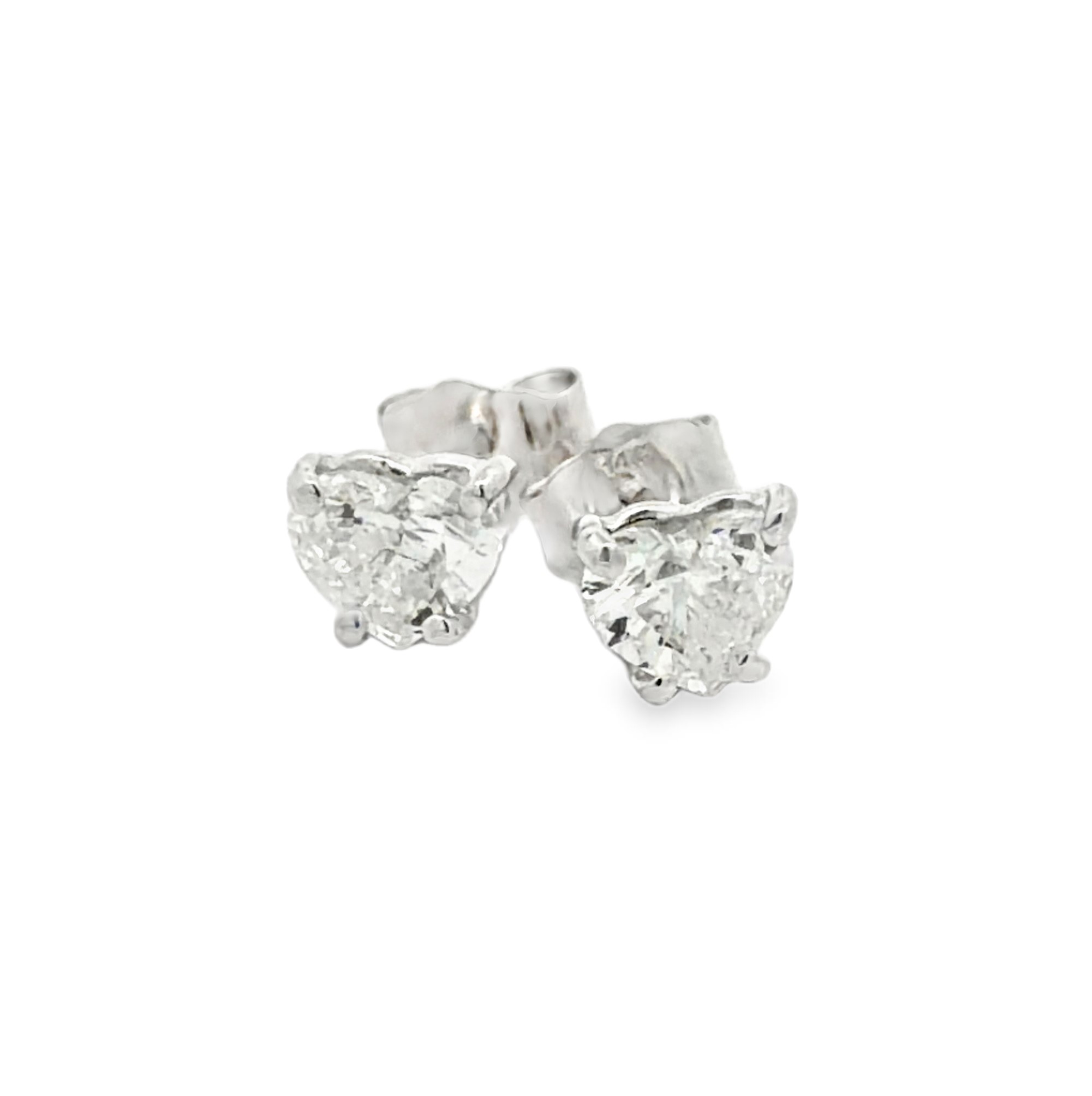 Heart Shaped Diamond Earrings