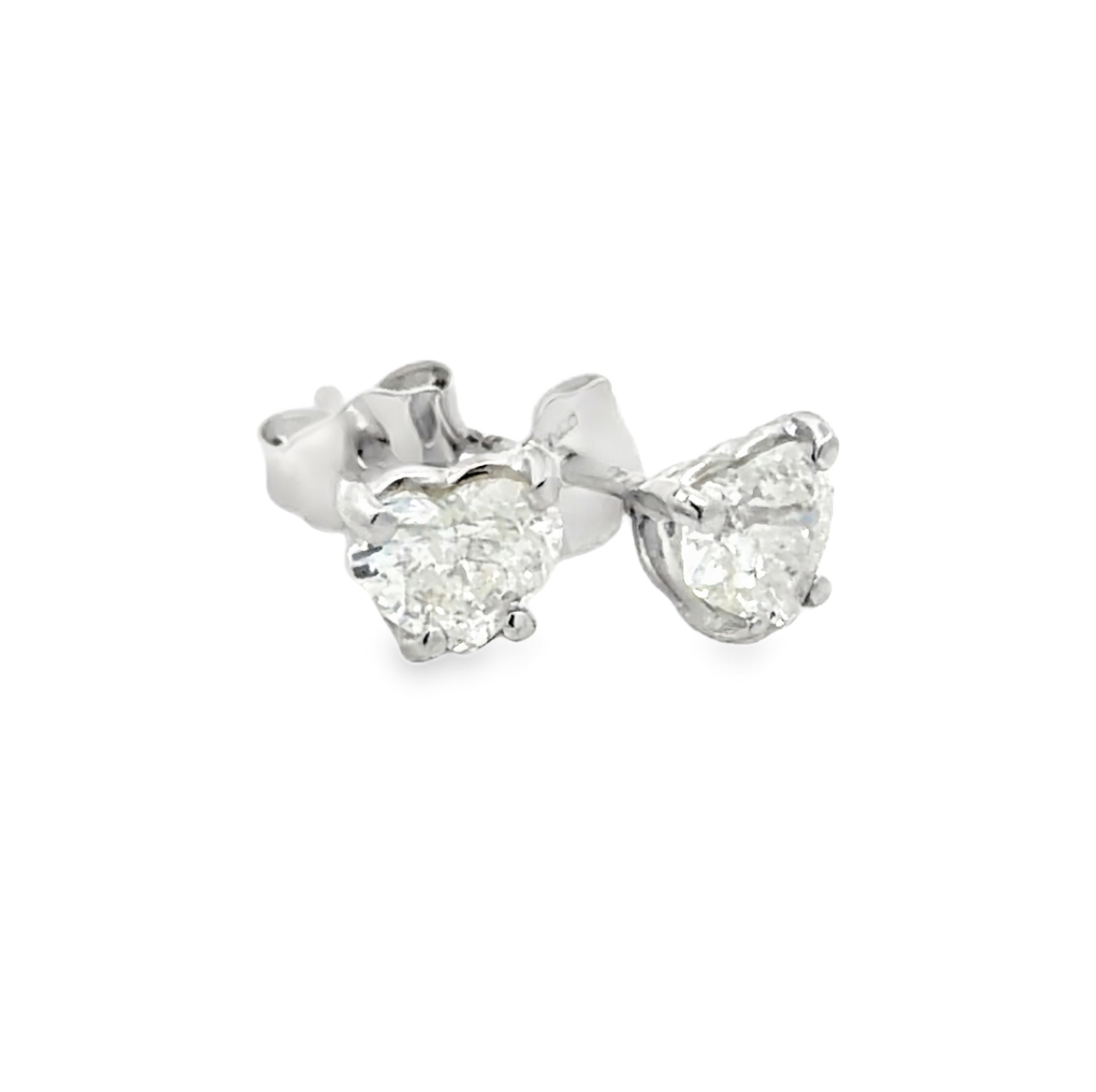 Heart Shaped Diamond Earrings