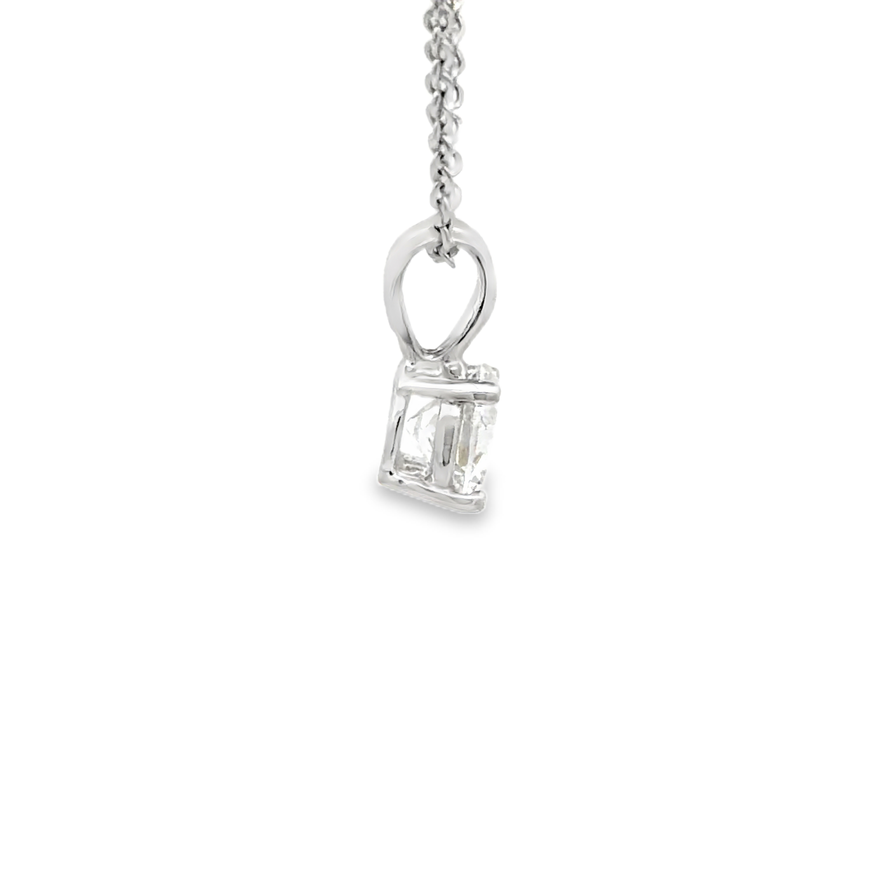 GIA Round Brilliant Diamond Solitaire Pendant Necklace