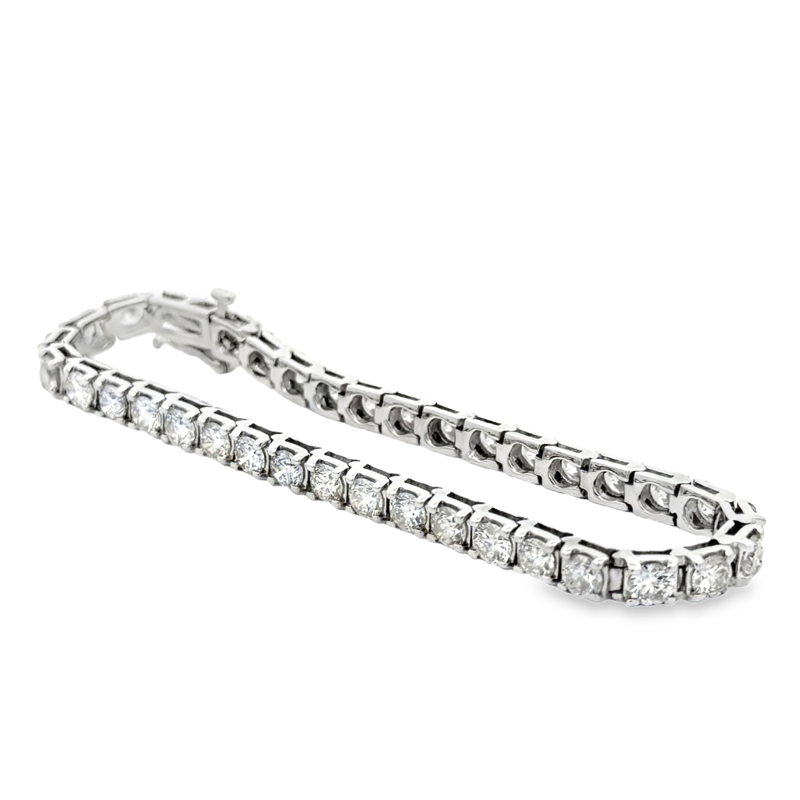 7.00 CTW Round Natural Diamond Line Tennis Bracelet