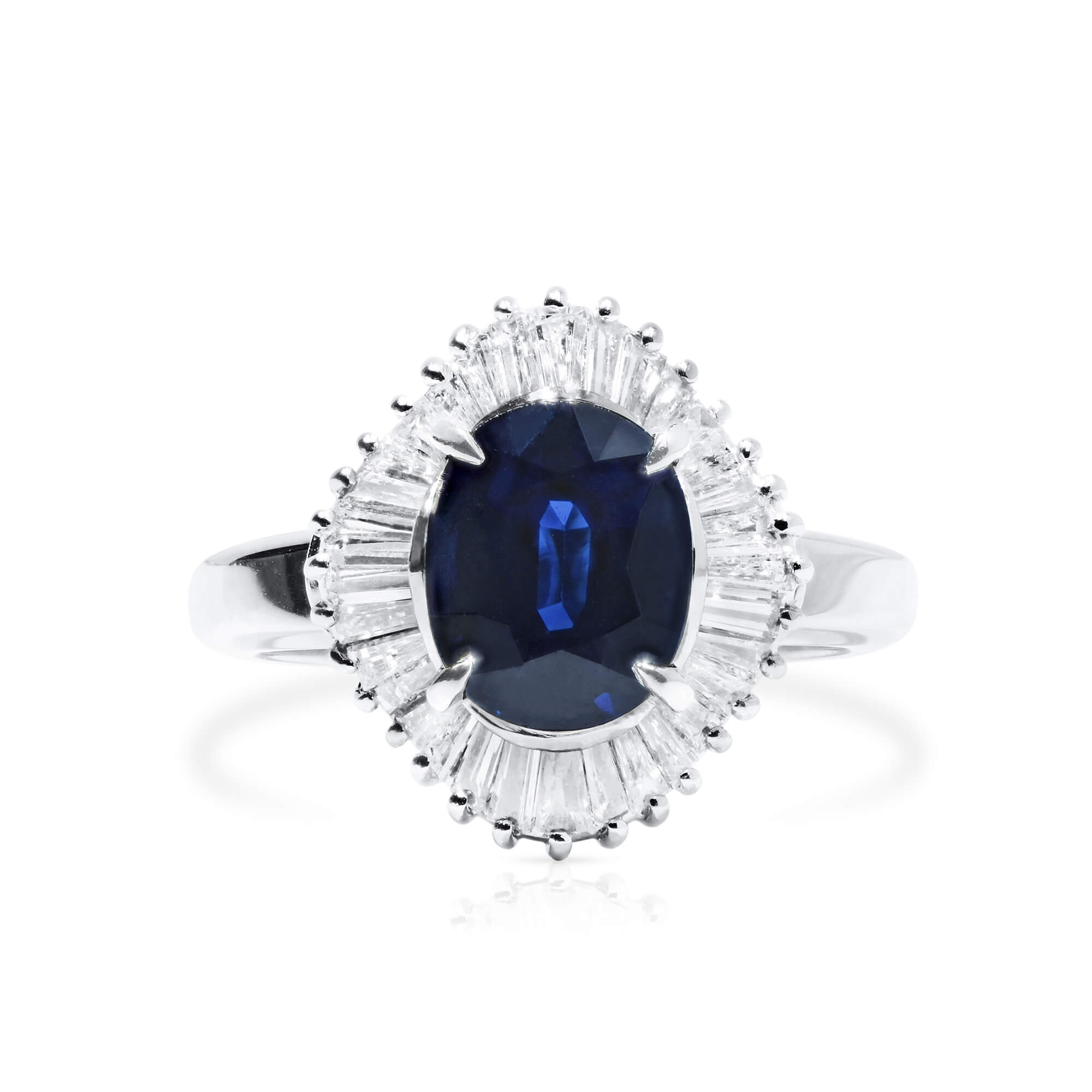 Certified Sapphire and Diamond Ring