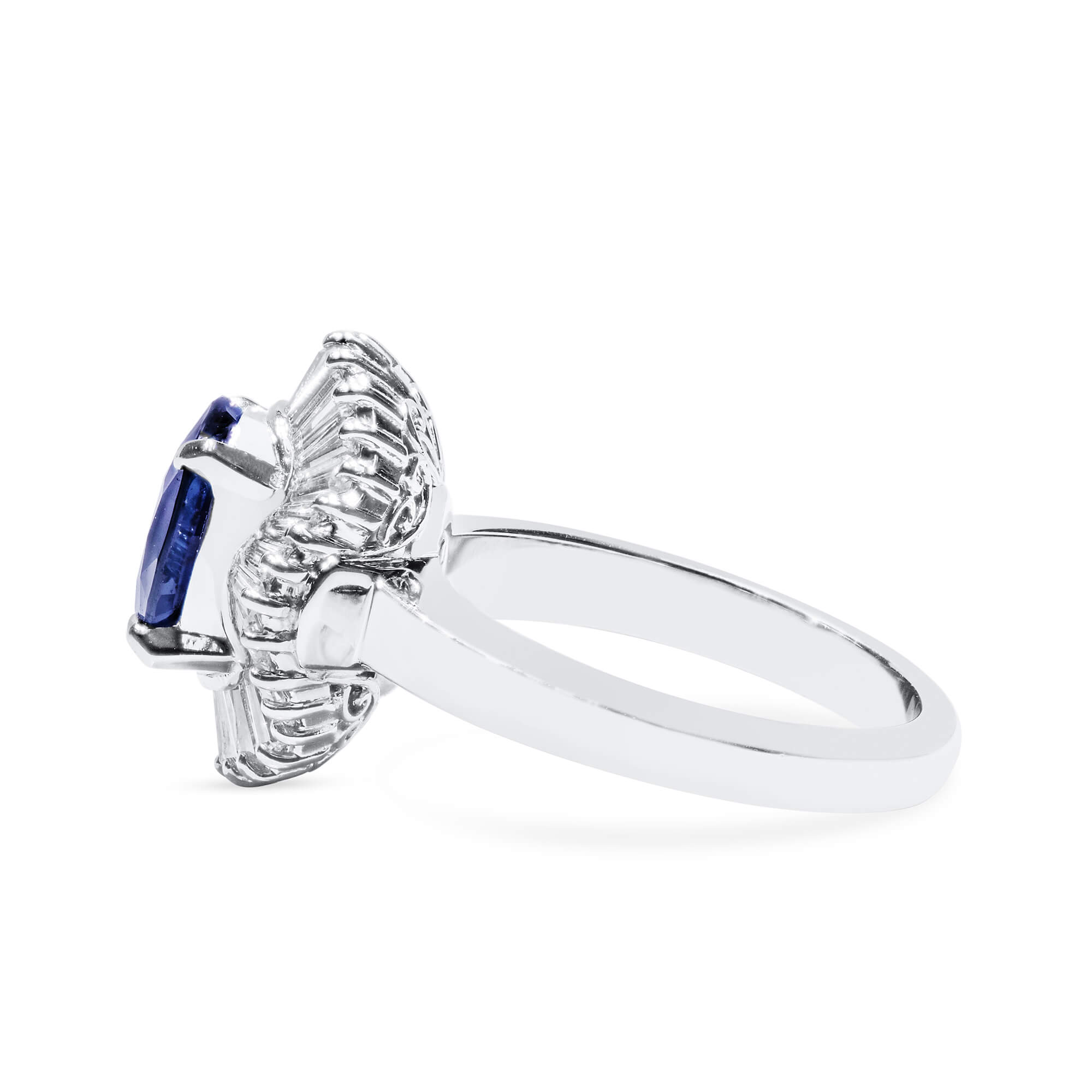 Certified Sapphire and Diamond Ring