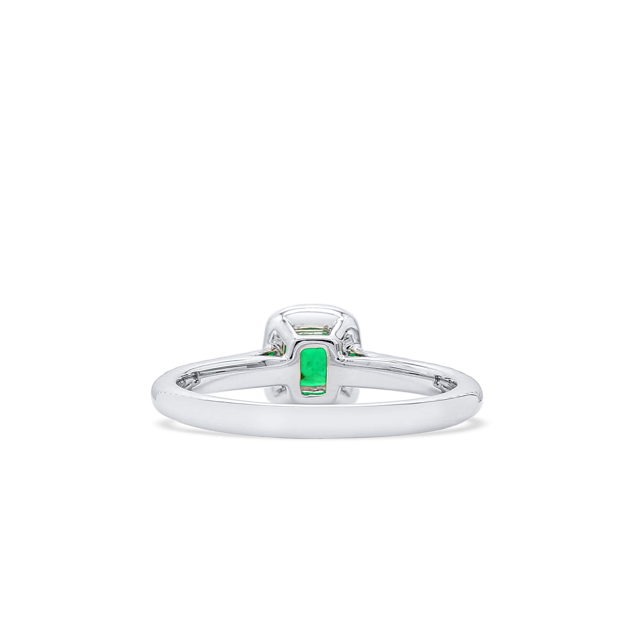 Certified Muzo Emerald & Diamond Halo Ring