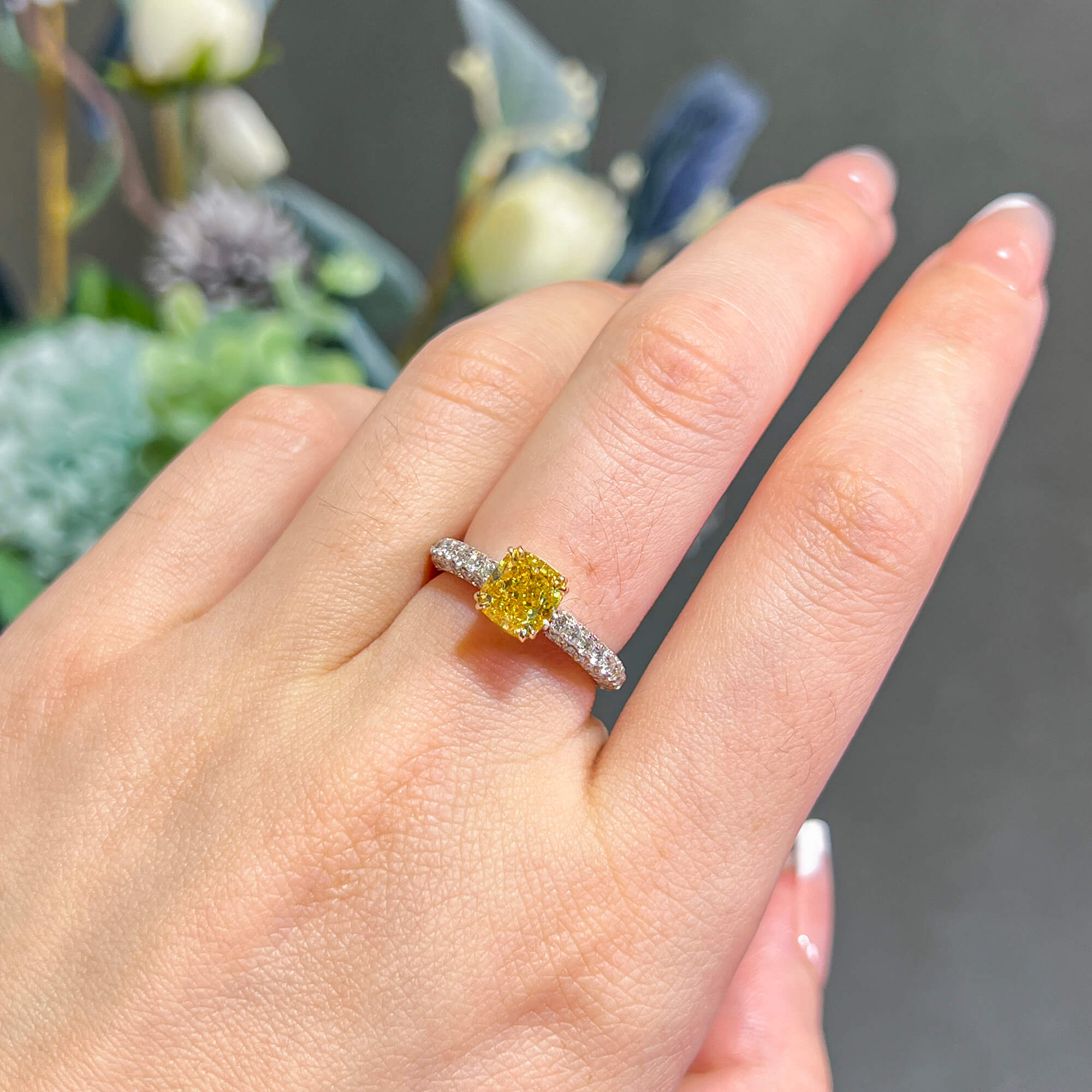 GIA Fancy Yellow Diamond Ring