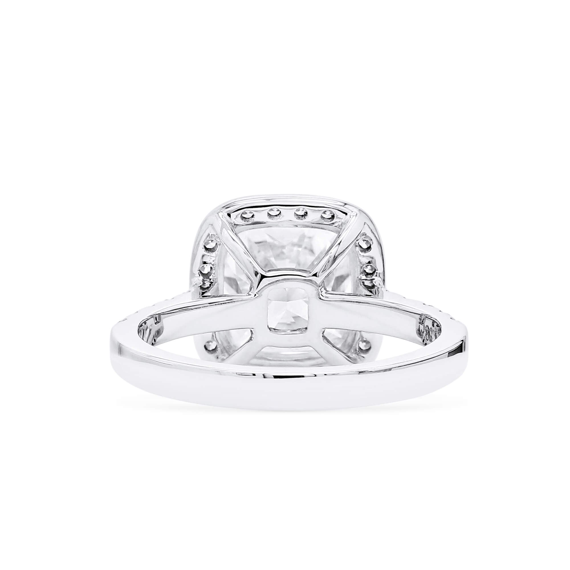 GIA 3CT SI1 D Cushion Diamond Ring