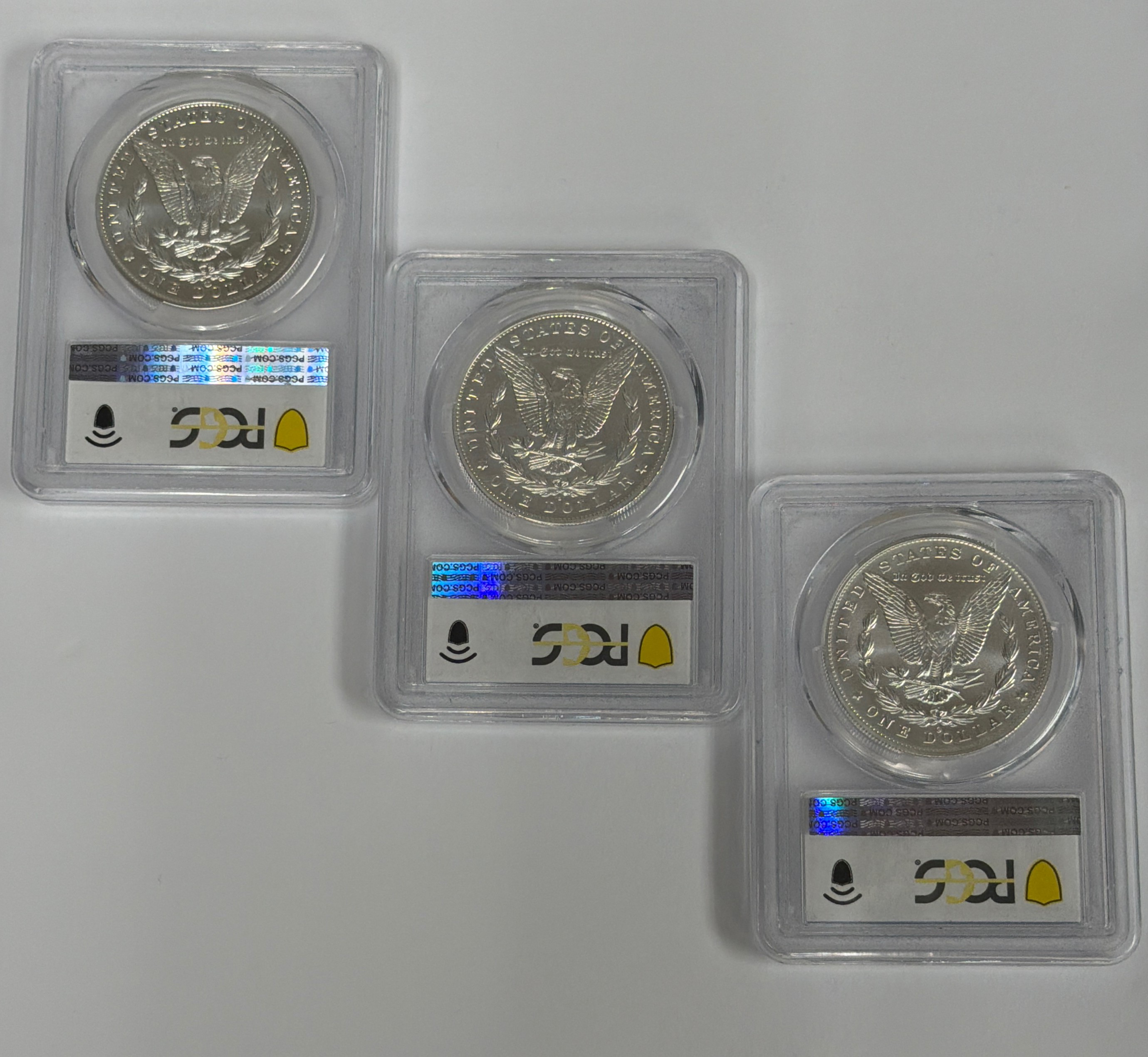 2021 Morgan Dollar 3 Coin Set PCGS MS70