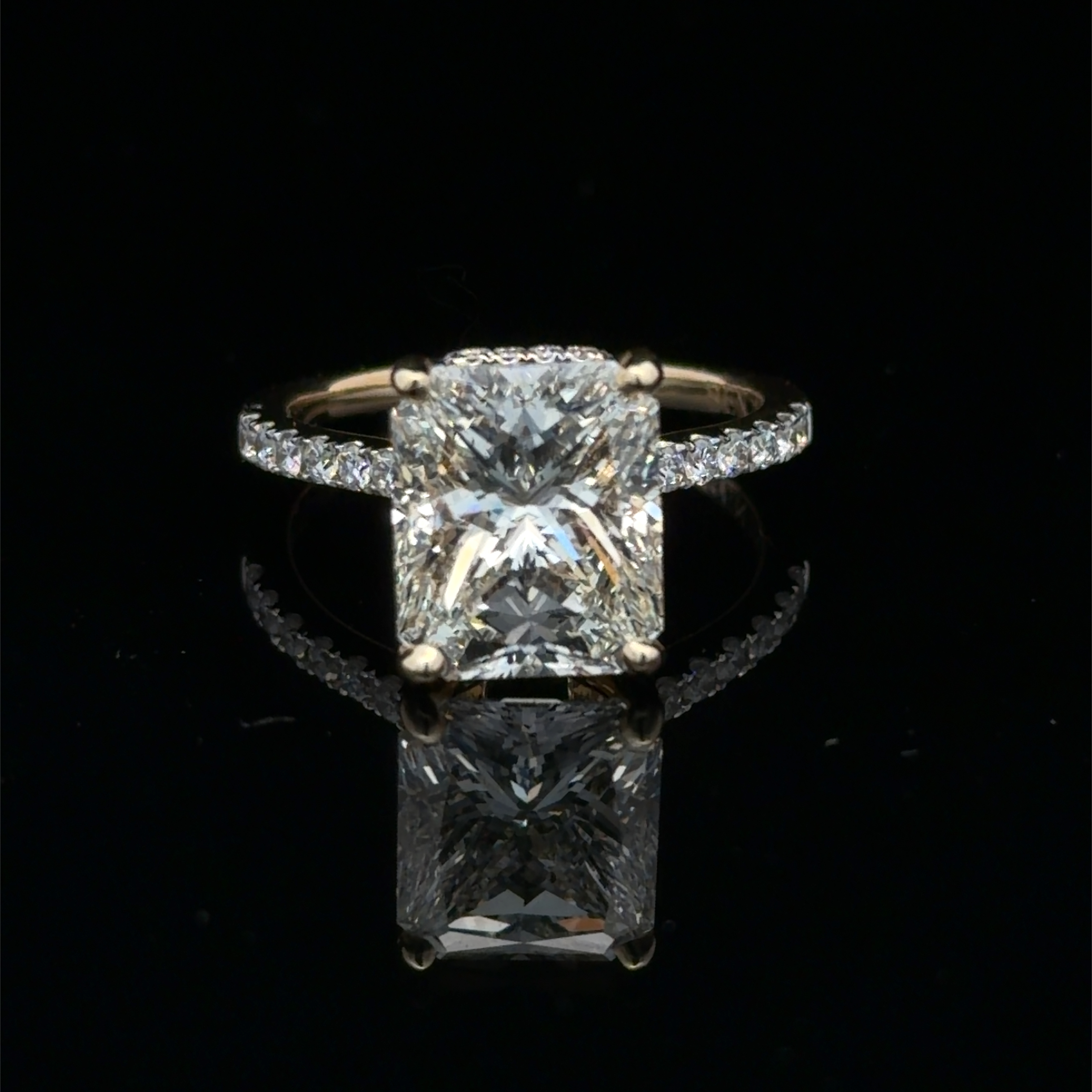 GIA Natural Diamond Engagement Ring