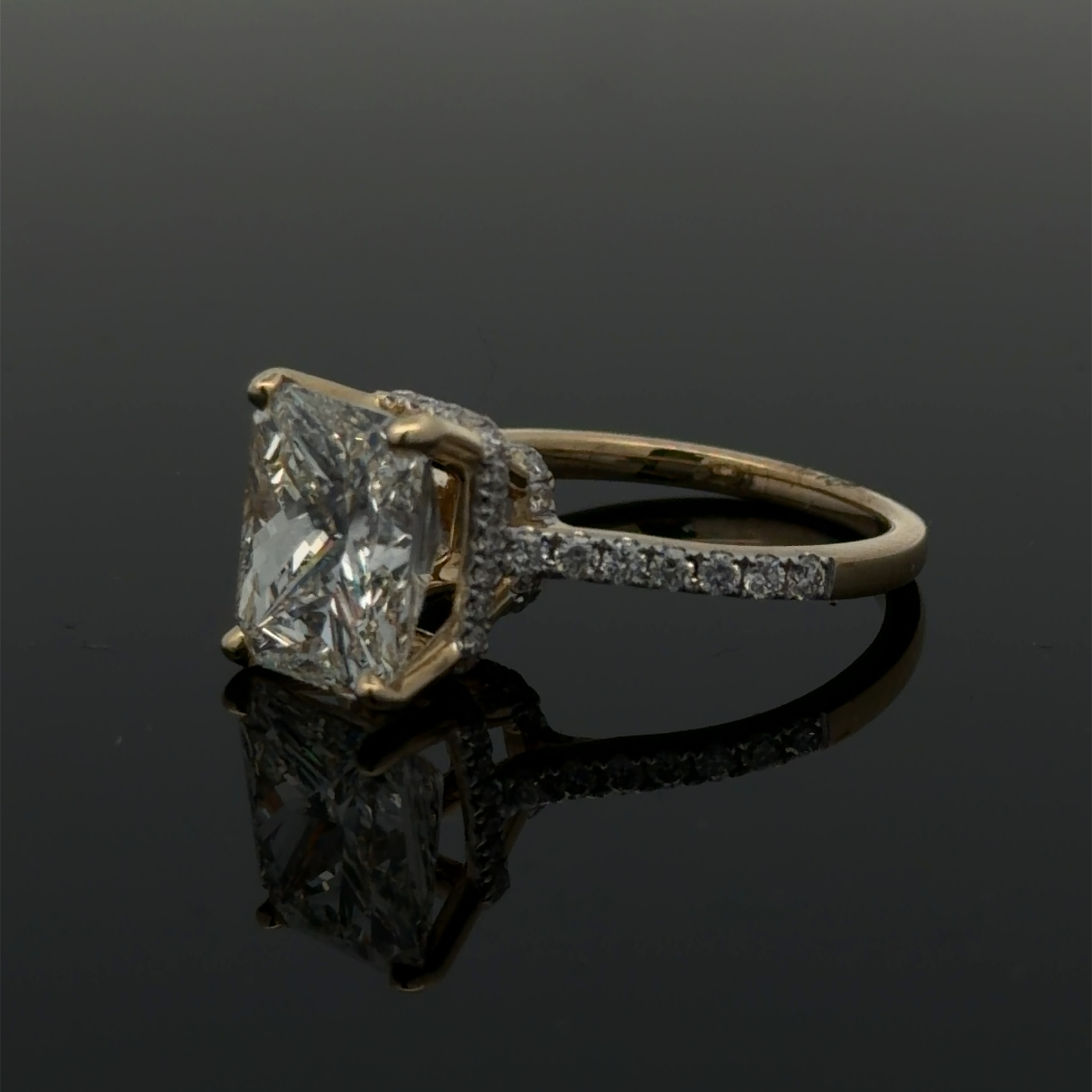 GIA Natural Diamond Engagement Ring