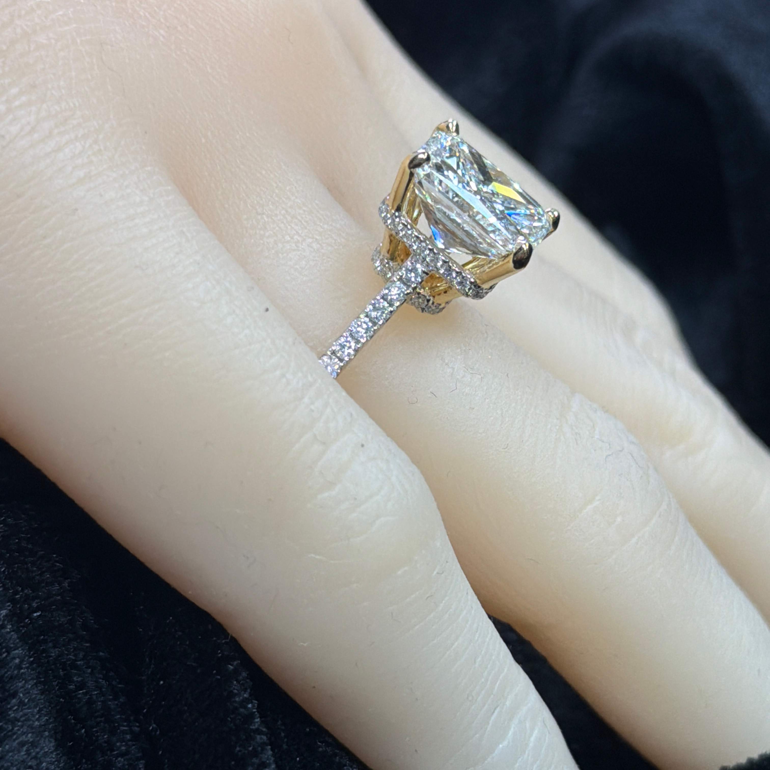 GIA Natural Diamond Engagement Ring