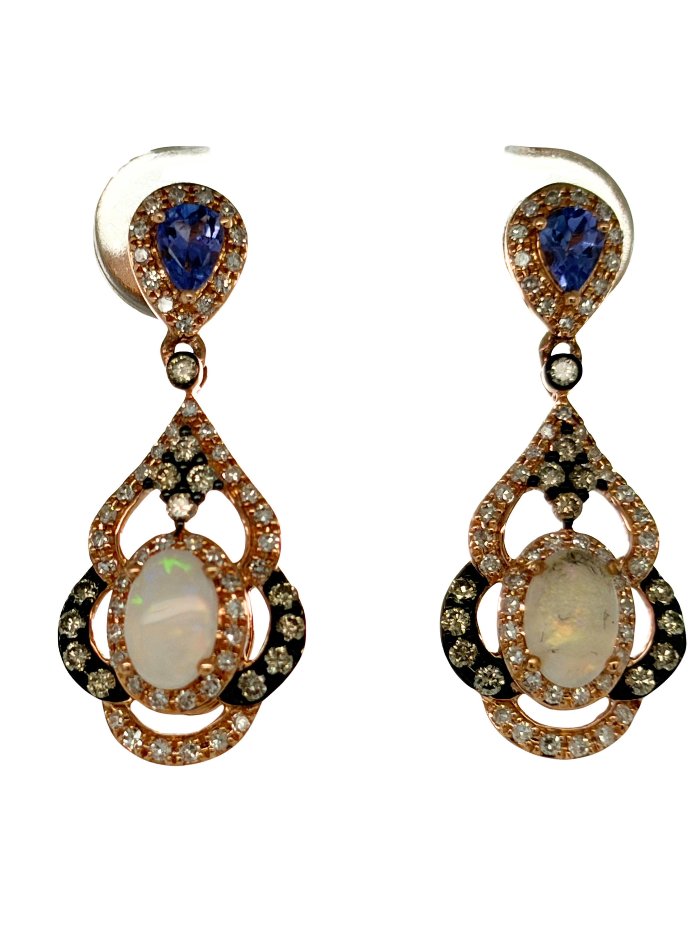 EFFY Natural Tanzanite, Opal & Diamond Earrings